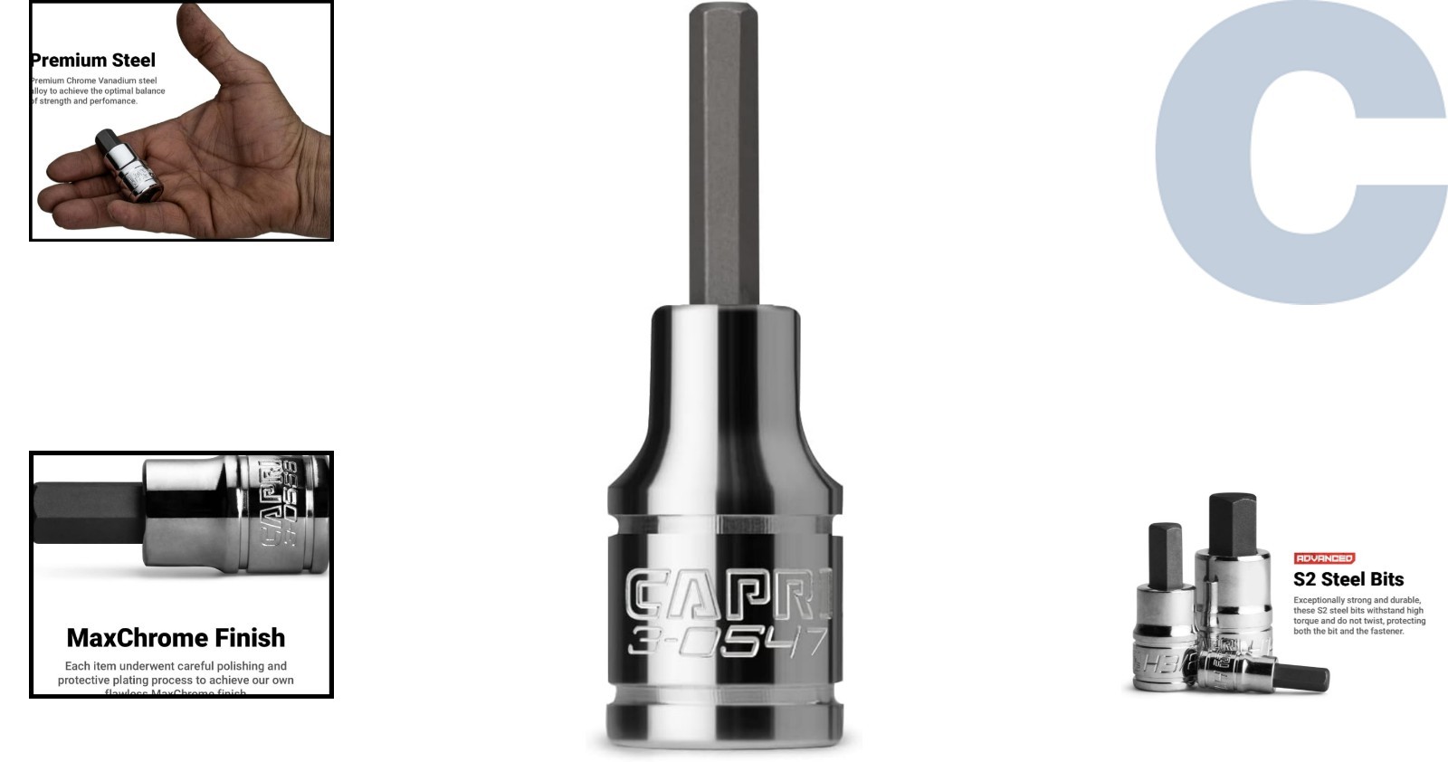 Robust 1/4-Inch Drive Hex Bit Socket, 1/8-Inch – Chamfered Design for Smooth Fit