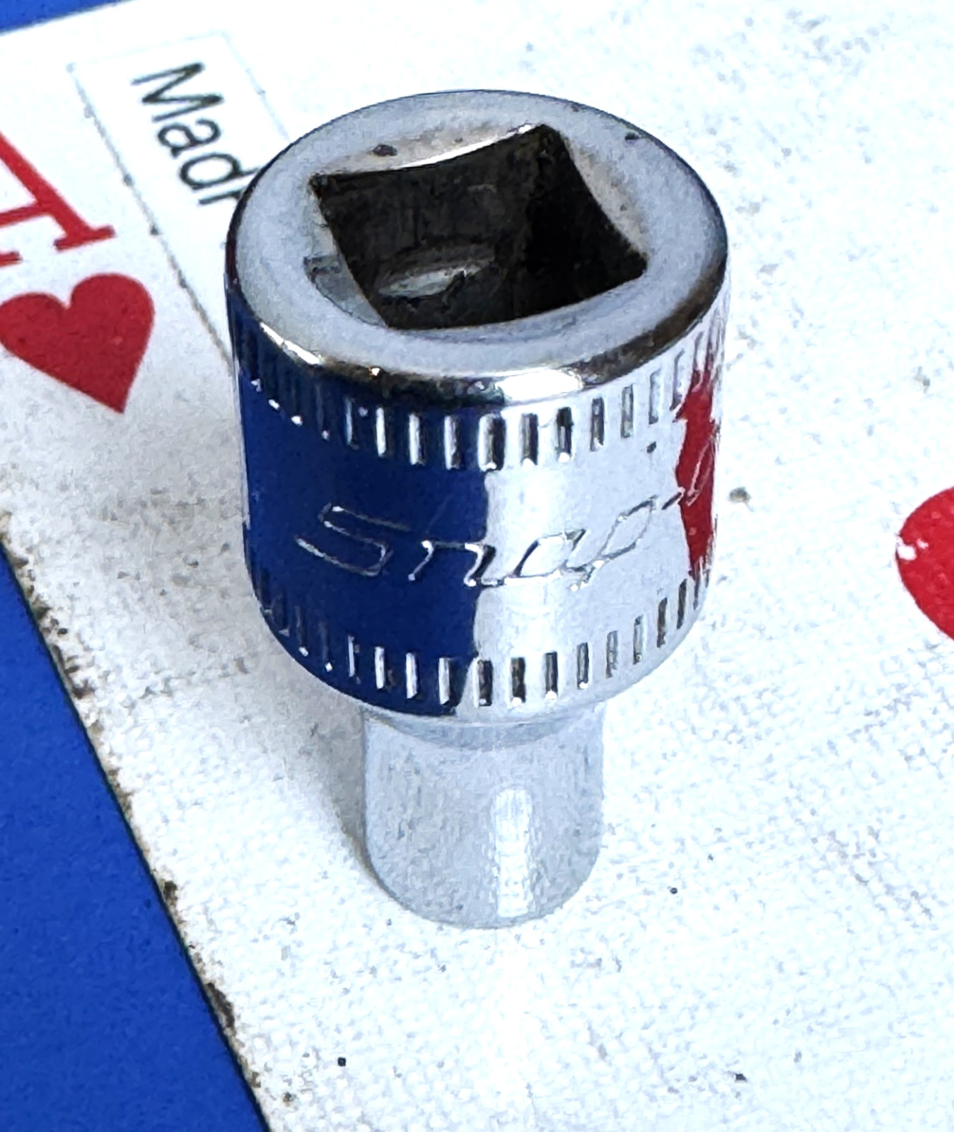 Snap-on tool USA 1/4″ drive Metric 4mm Shallow 6-point Chrome Socket wrench TMM4