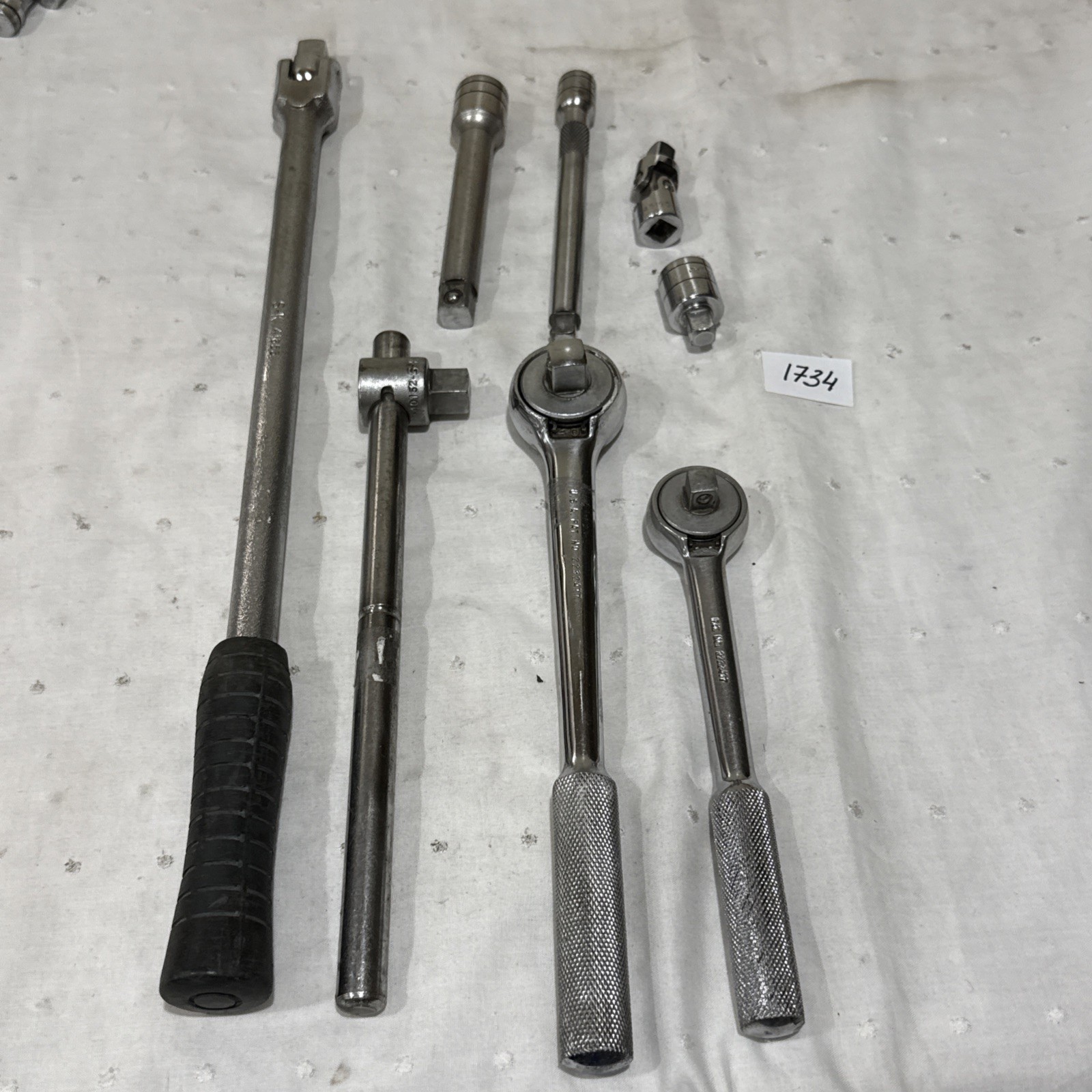 SK Tools Ratchets, Breaker Bar, Extensions & Adapters Lot – Made in USA