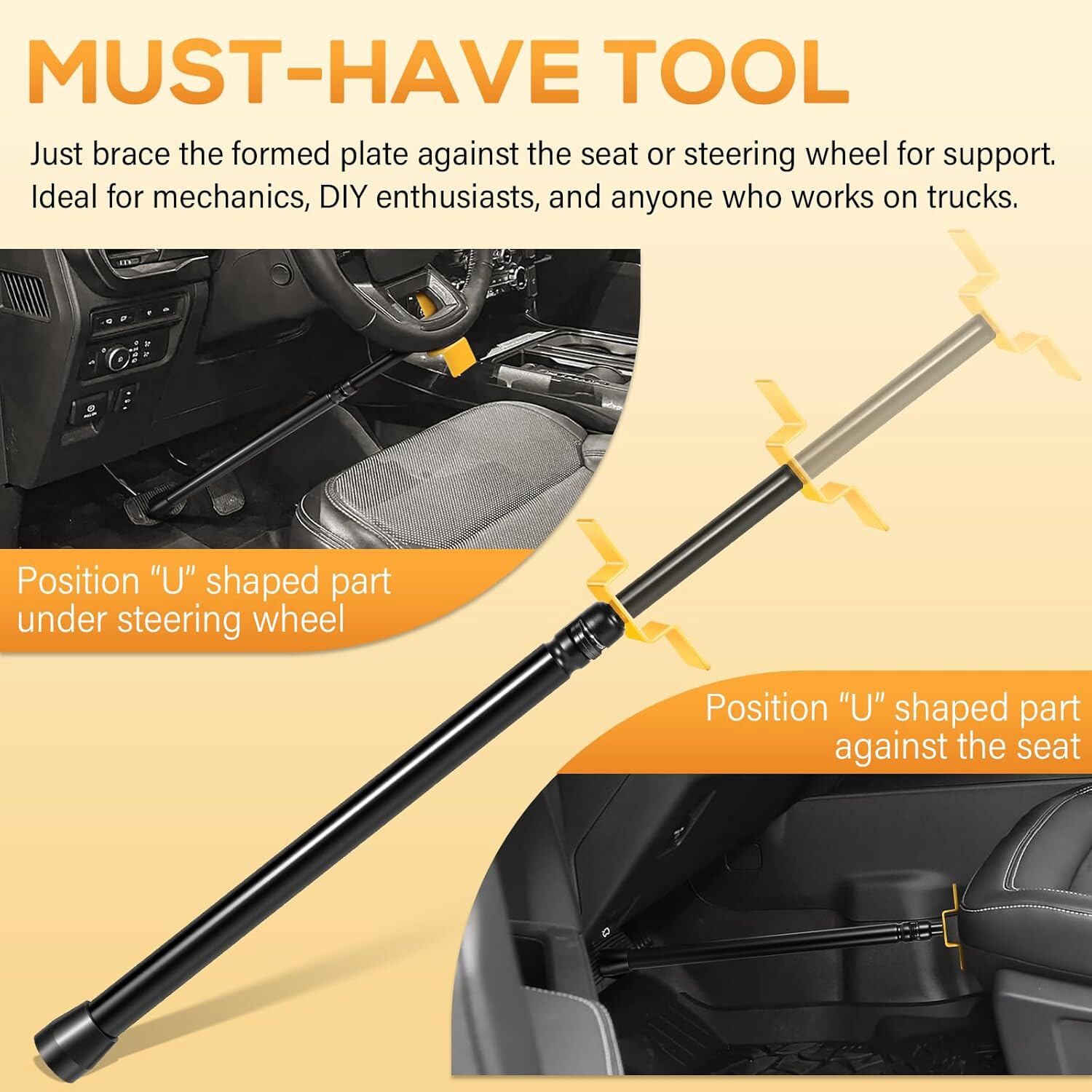 Truck Brake Pedal Depressor Tool 21520, 18-1/2″ to 34-1/2″ Fit for Most Vehicles