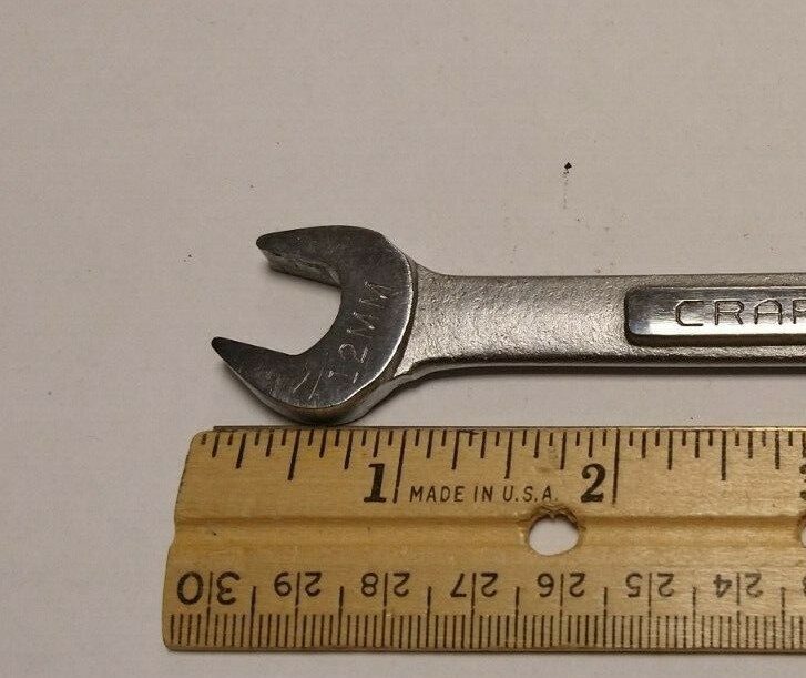 Craftsman 12MM 14MM Open End Wrench Vintage V 44506 Made in USA