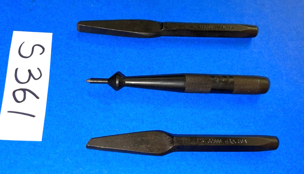 MAC TOOLS 3 PIECE CAPE & GOUGE POINT CHISELS & COUNTERSINK COMBINATION PUNCH