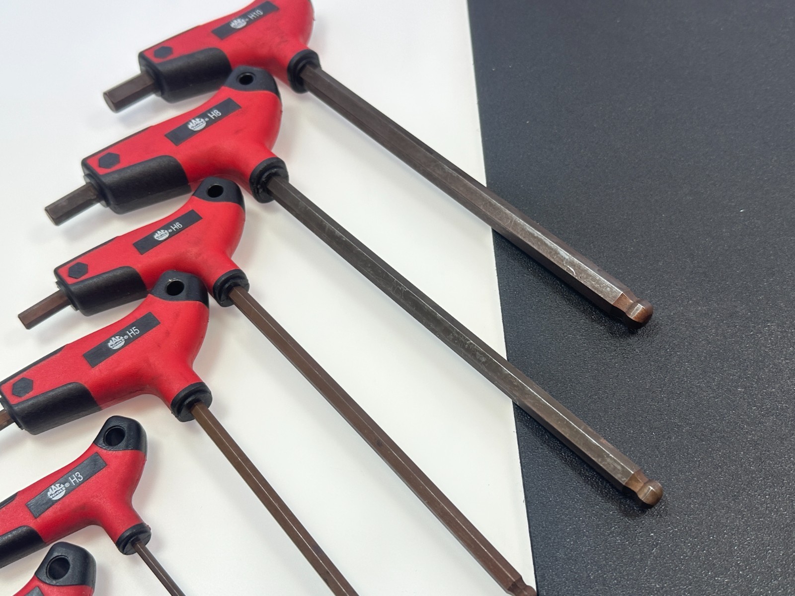 MAC Tools 7pc Bi-Material T-Handle Ball-End Hex Key Set Metric 2mm-10mm
