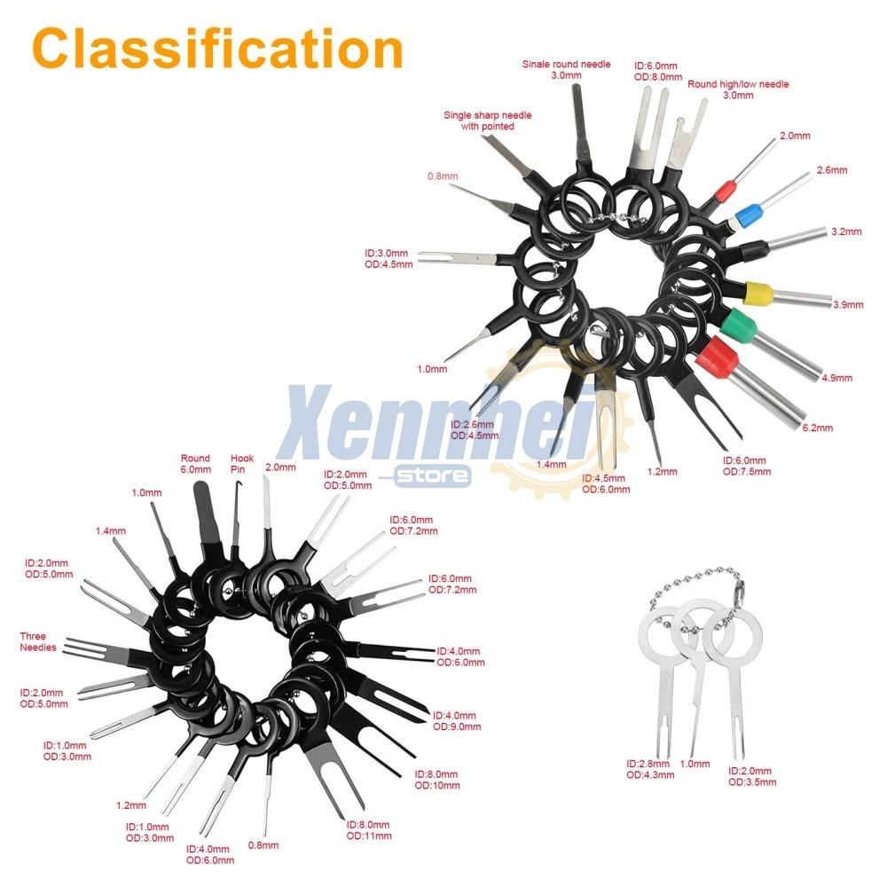 Pin Ejector Wire Kit Extractor Connector Terminal Removal Tool For Car 100PCS