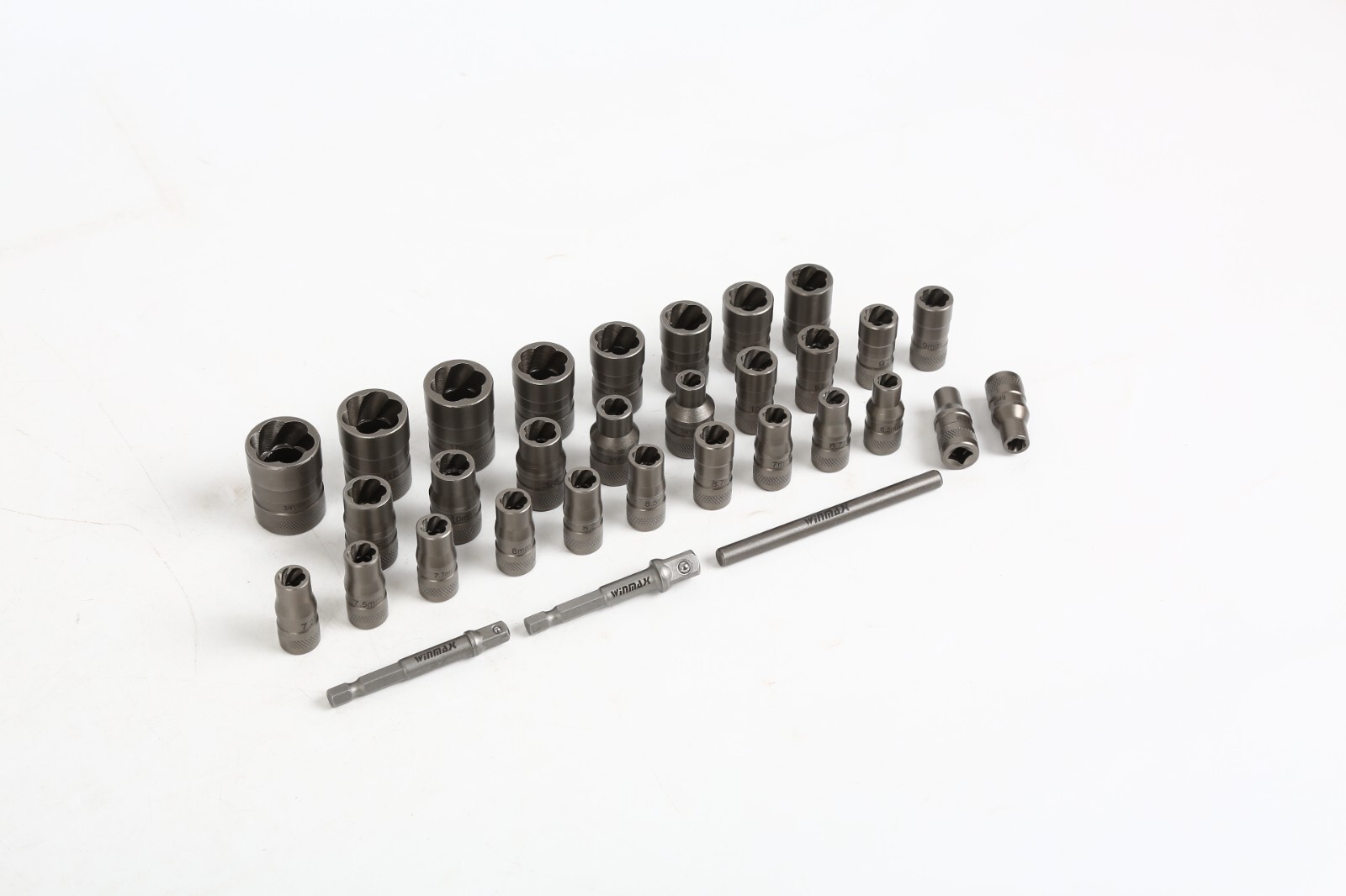 32 PC Bolt Extractor Set Impact Bolt & Nut Remover Set, Stripped Lug Nut Remover