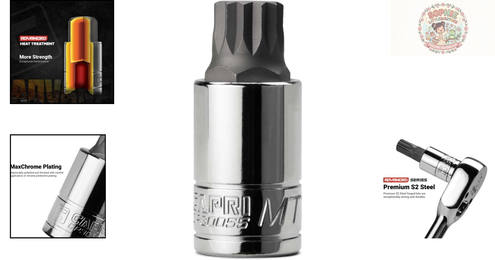 16mm XZN Triple Square Bit Socket – Tamper Proof 1/2-Inch Drive, Heavy-Duty