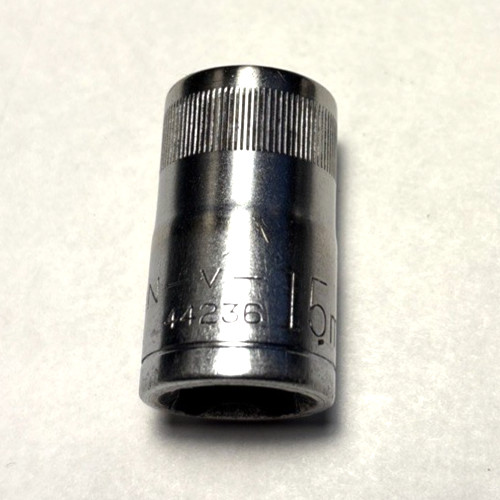 Craftsman #44236 15mm Shallow Socket 12 Point 1/2″ Drive V-Series USA Made