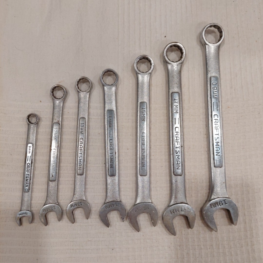 CRAFTSMAN Metric 12PT Combination Wrench Set (7-pieces) 9mm-19mm U.S.A.