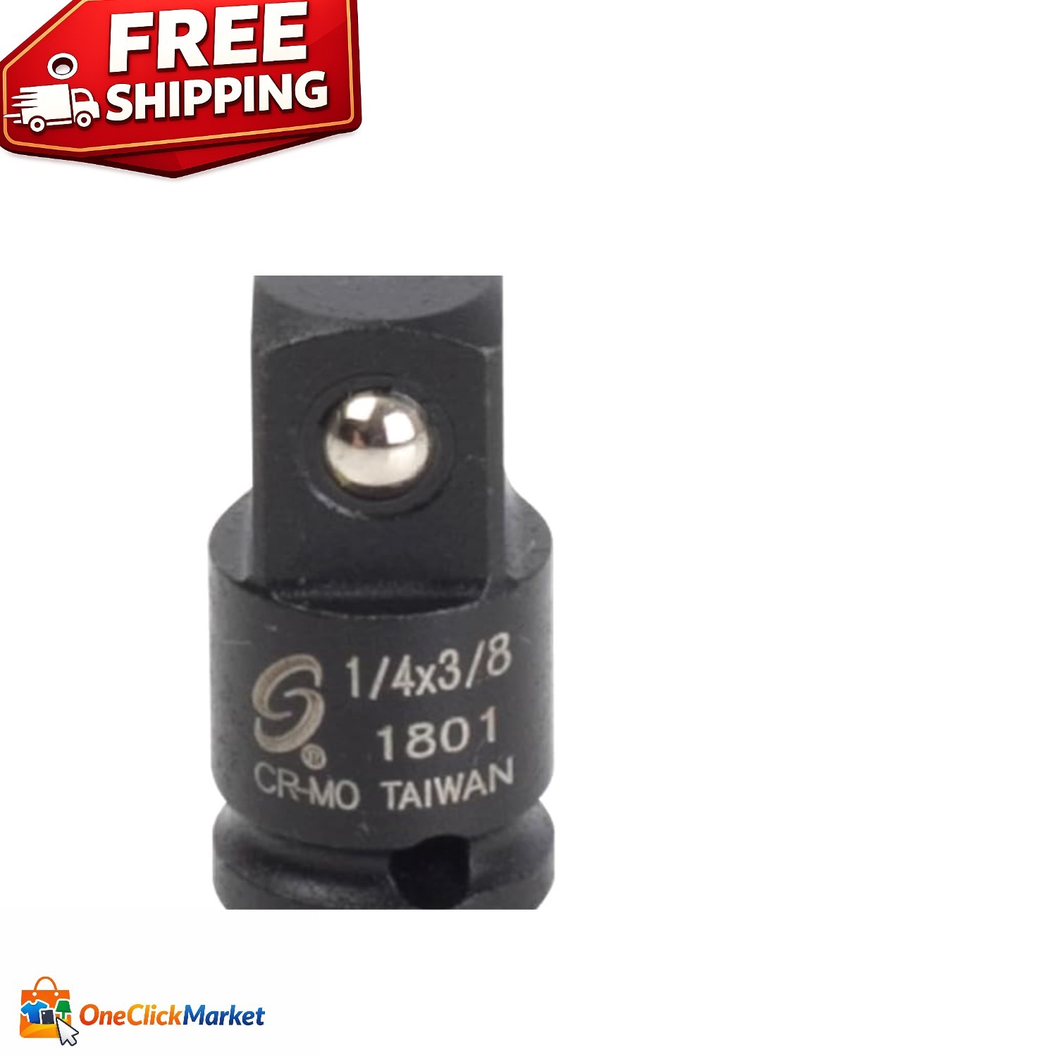 Lightweight 1/4-Inch Female to 3/8-Inch Male Impact Adapter – Sunex Quality Tool