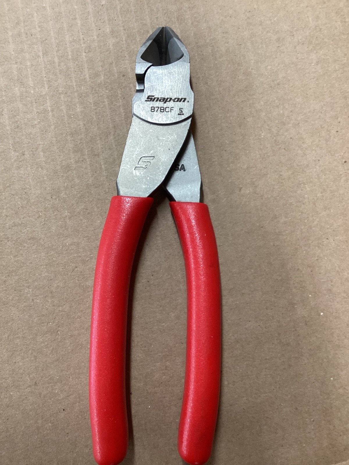 SNAP ON TOOLS USA RED Soft Grip 7″ VECTOR EDGE Diagonal Cutter 87ACF R NEW