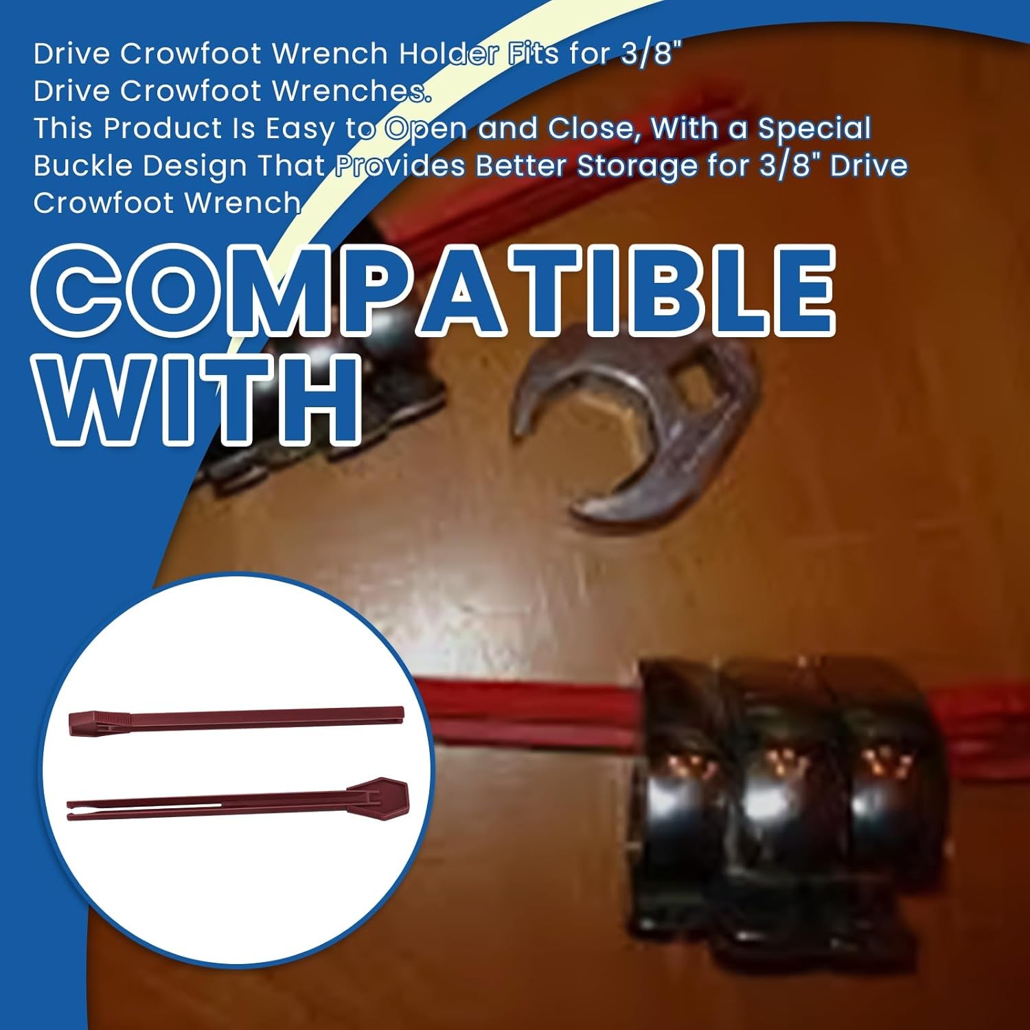 A277 3/8″ Drive Crowfoot Wrench Holder For Snap On Drive Crowfoot Wrenches 2Pcs