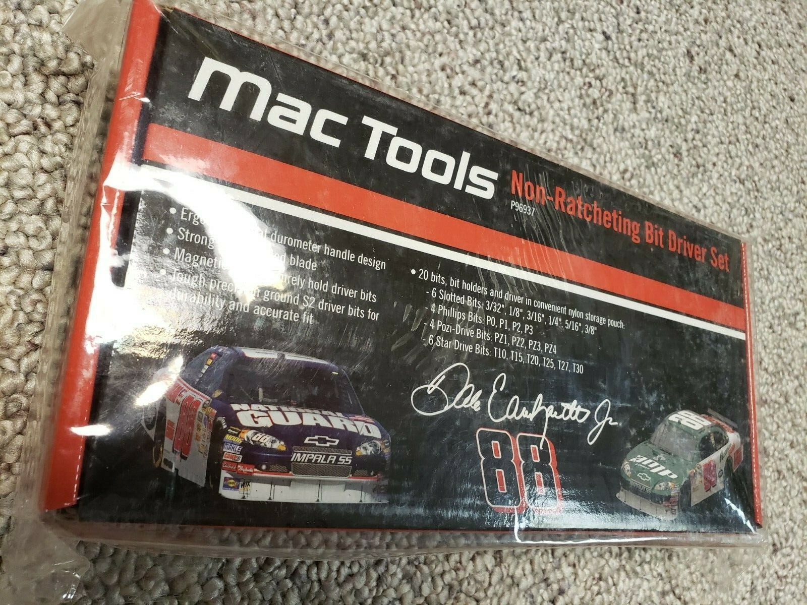 Brand New Mac Tools Non-Ratcheting Bit Driver Set P96937 Dale Earnhardt Jr 88