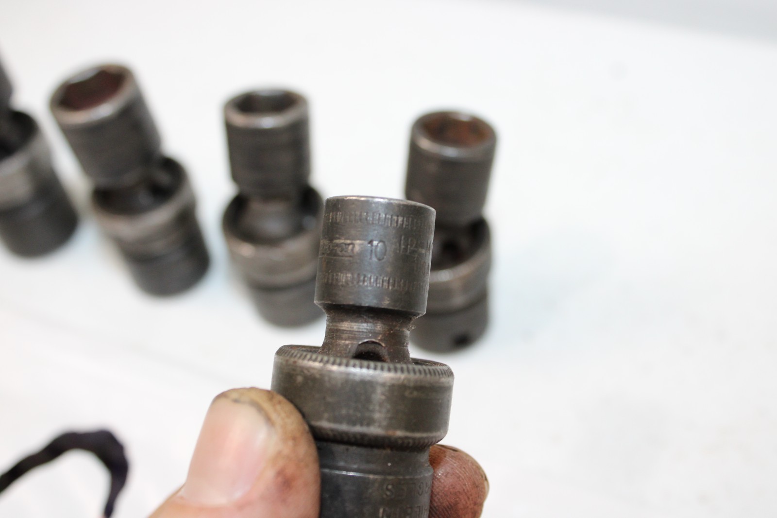 Snap on 6 pc 3/8” Drive 6-Point Metric Shallow Impact Swivel Socket Set 10mm-18m