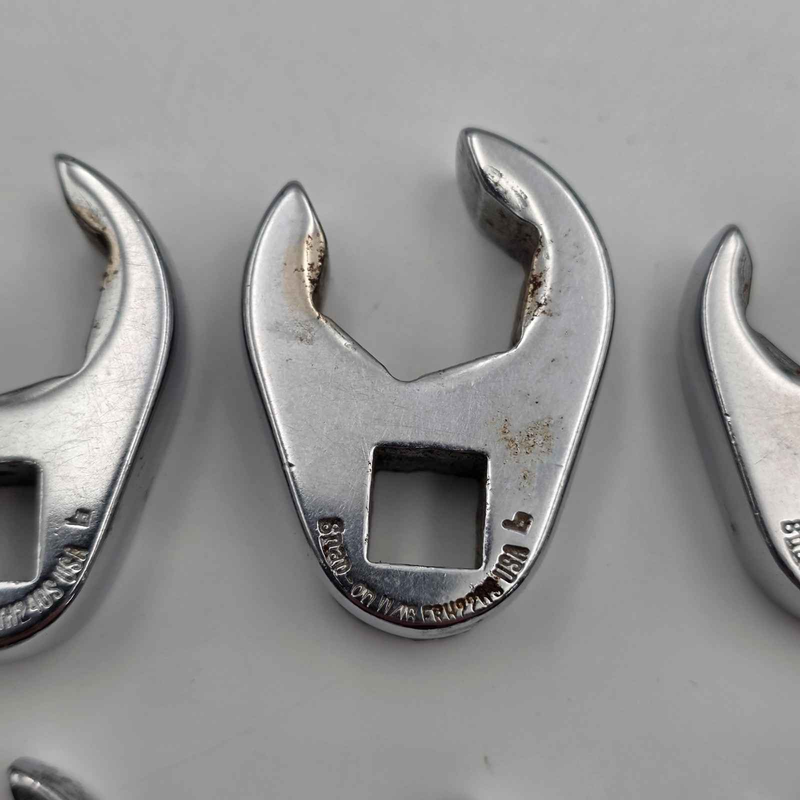 Snap-on 3/8 Drive SAE Flare Nut Crowfoot Wrench Set 6 Pc 7/16-3/4 USA