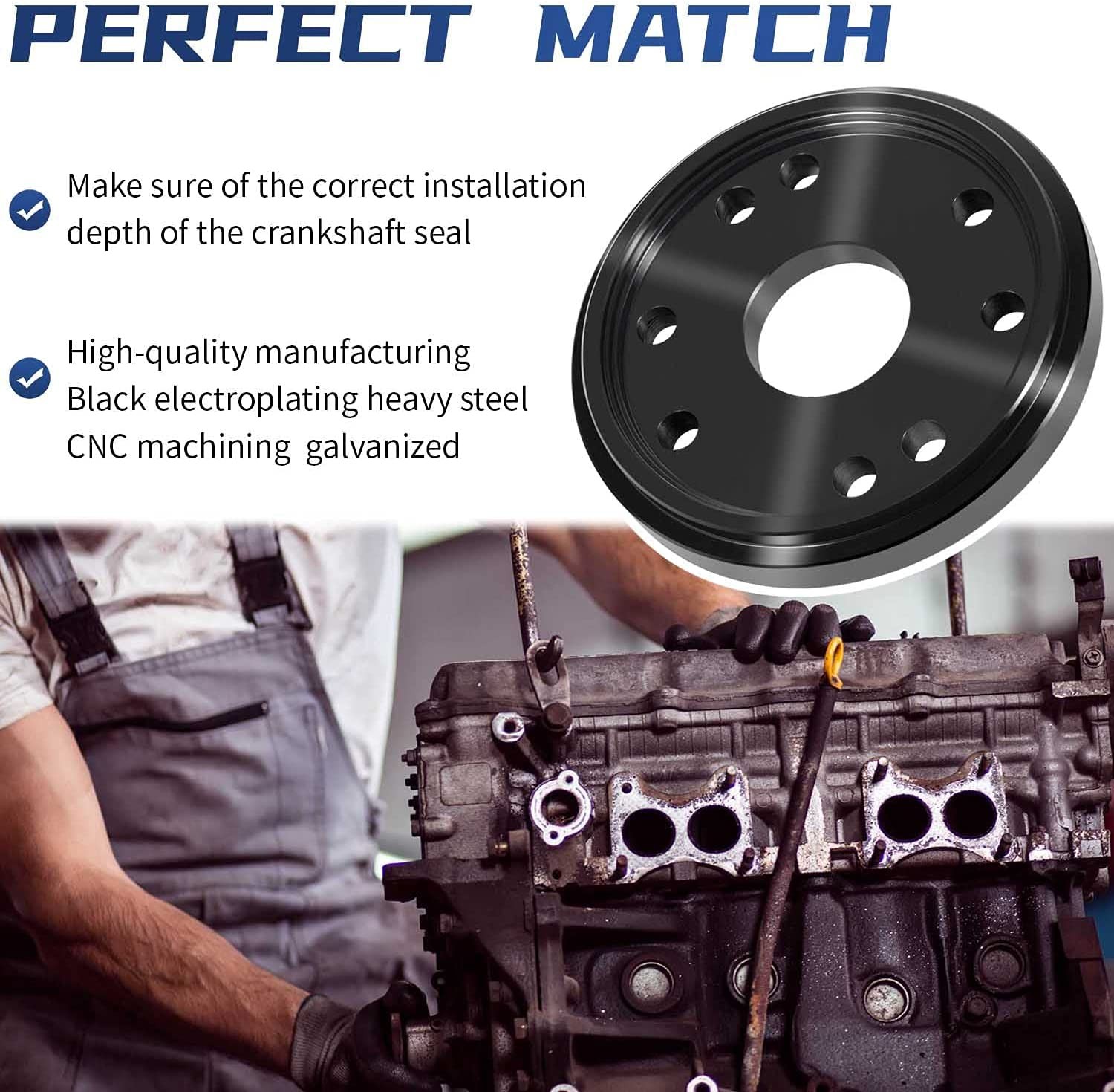 Rear Crankshaft Seal & Wear Sleeve Installer for Cummins 3.9L,5.9L,6.7L,ISC 8.3L