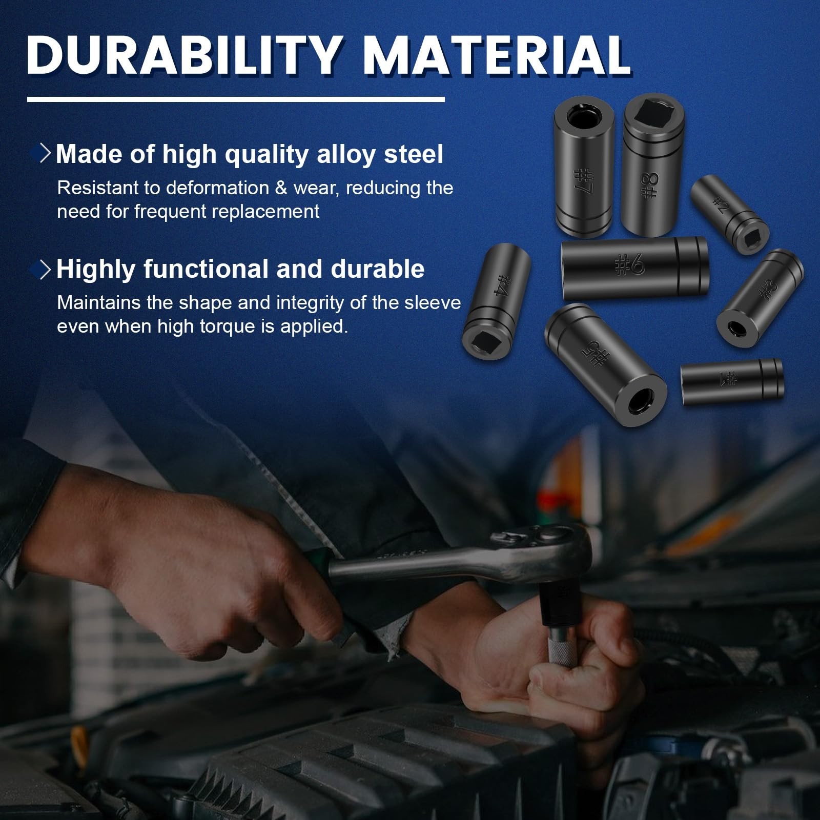 70500 Tap Socket Set 1/4″&3/8″ Drive Fit All MCTI Standard Tap for Socket Wrench