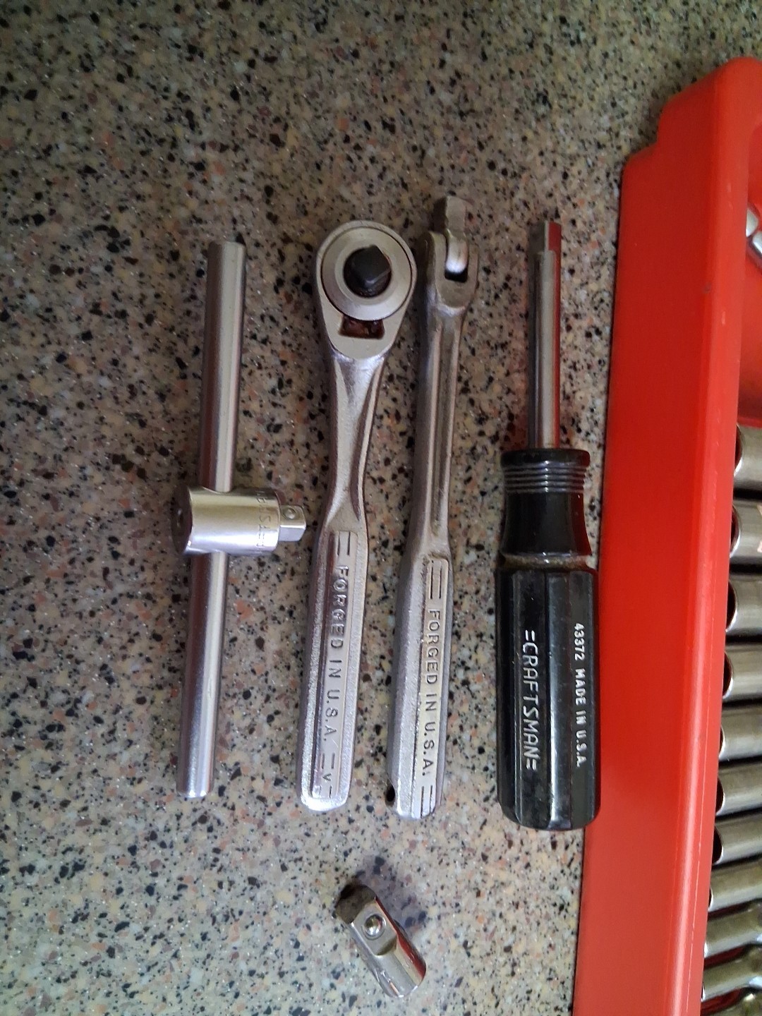Craftsman Mechanics Socket Wrench Set Drawer Metric & SAE G, V, EE 1/4″ Dr
