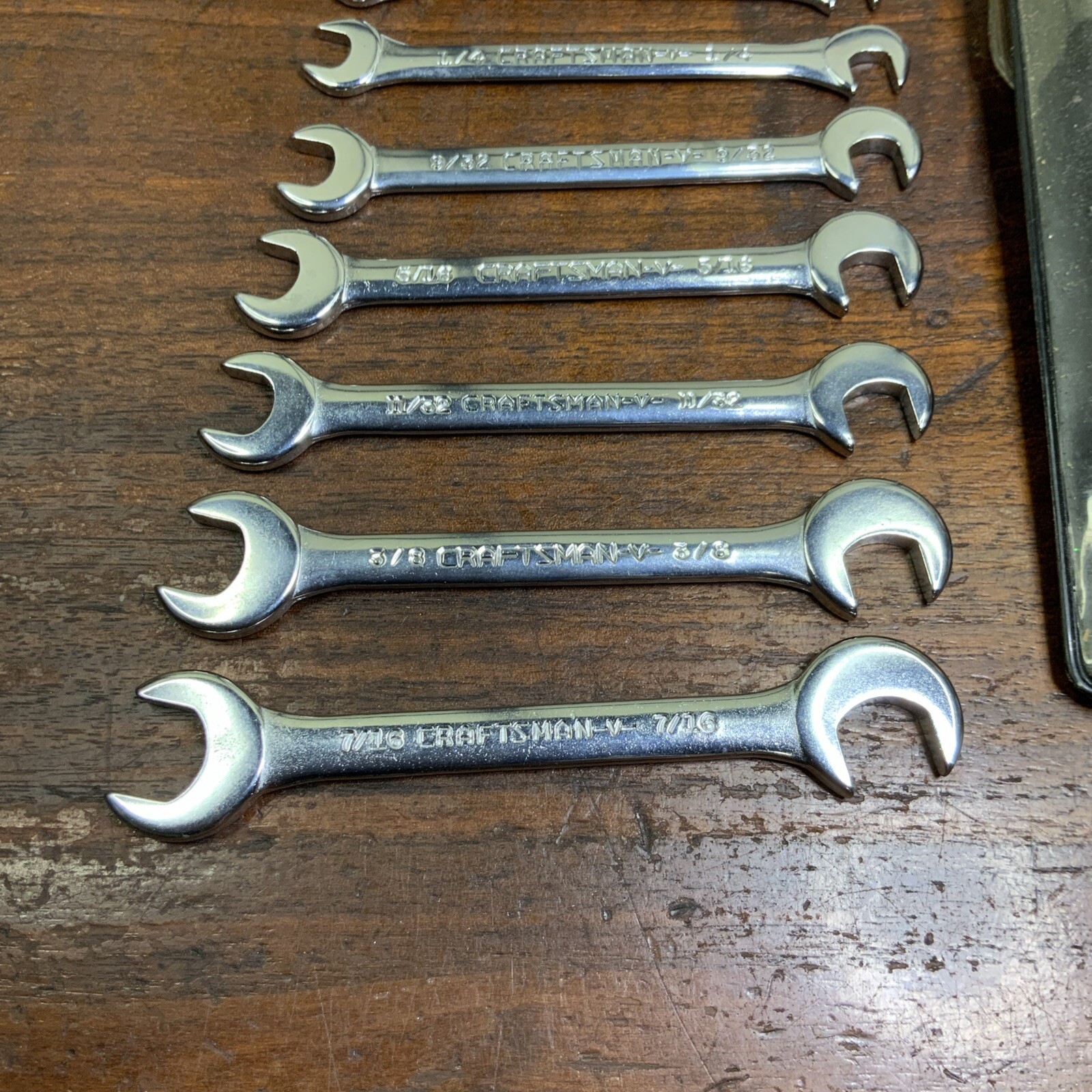 Vintage Craftsman 8 Piece SET Open End Ignition Wrench Set 9-4306 V SERIES USA
