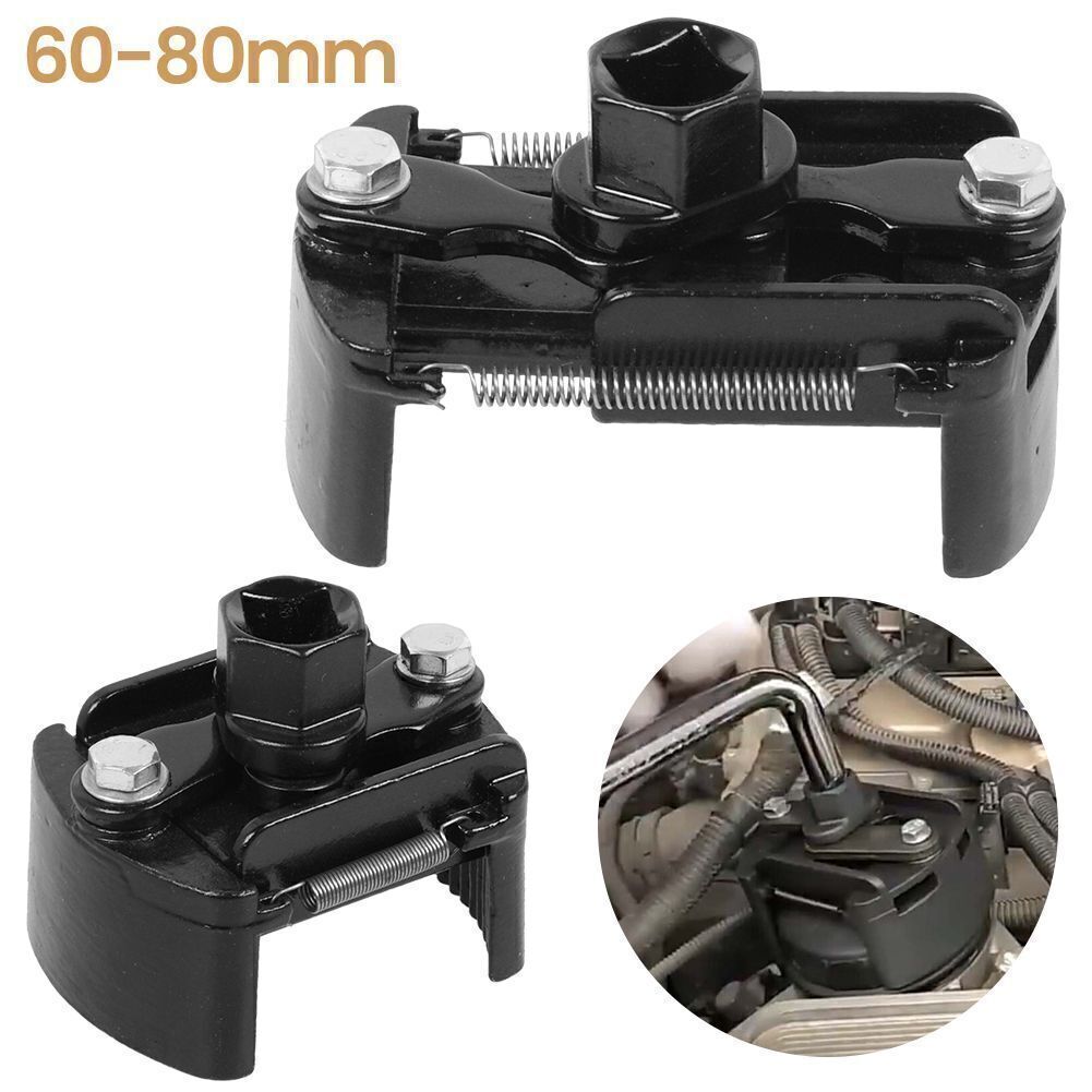 Oil Filter Wrench 2-3/8 to 3-1/8 inch 60mm-80mm Universal Removal Tool 1/2»