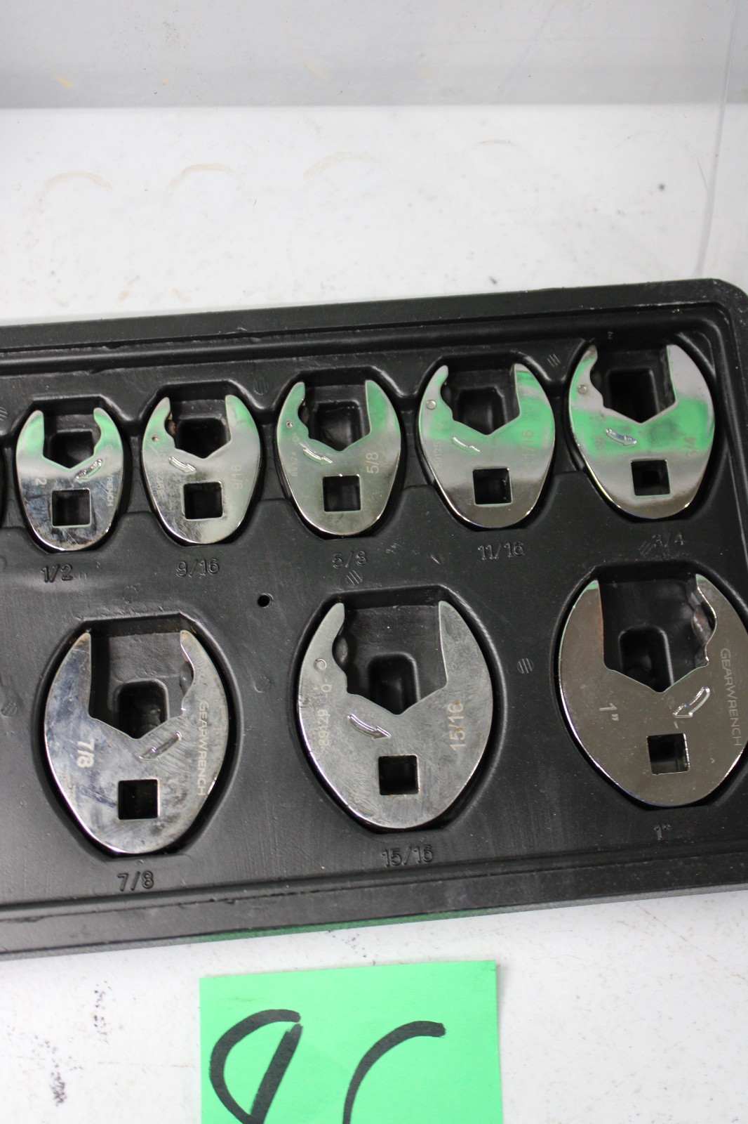 GearWrench SAE crows Foot set 3/8″ to 1″ black Tray