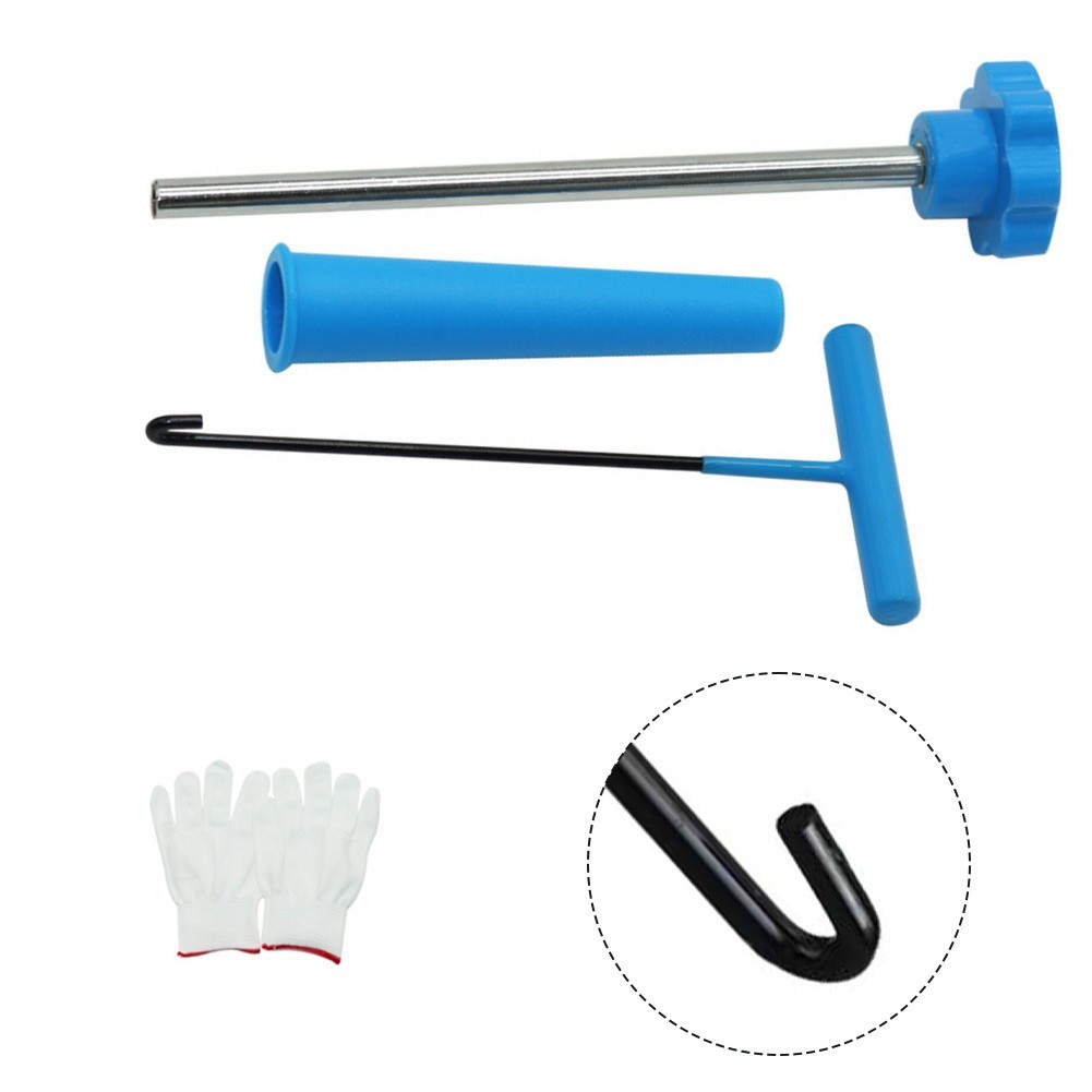 Tire Repair Valve Core Tool Set Valve Stem Puller Hook Tool and Gloves