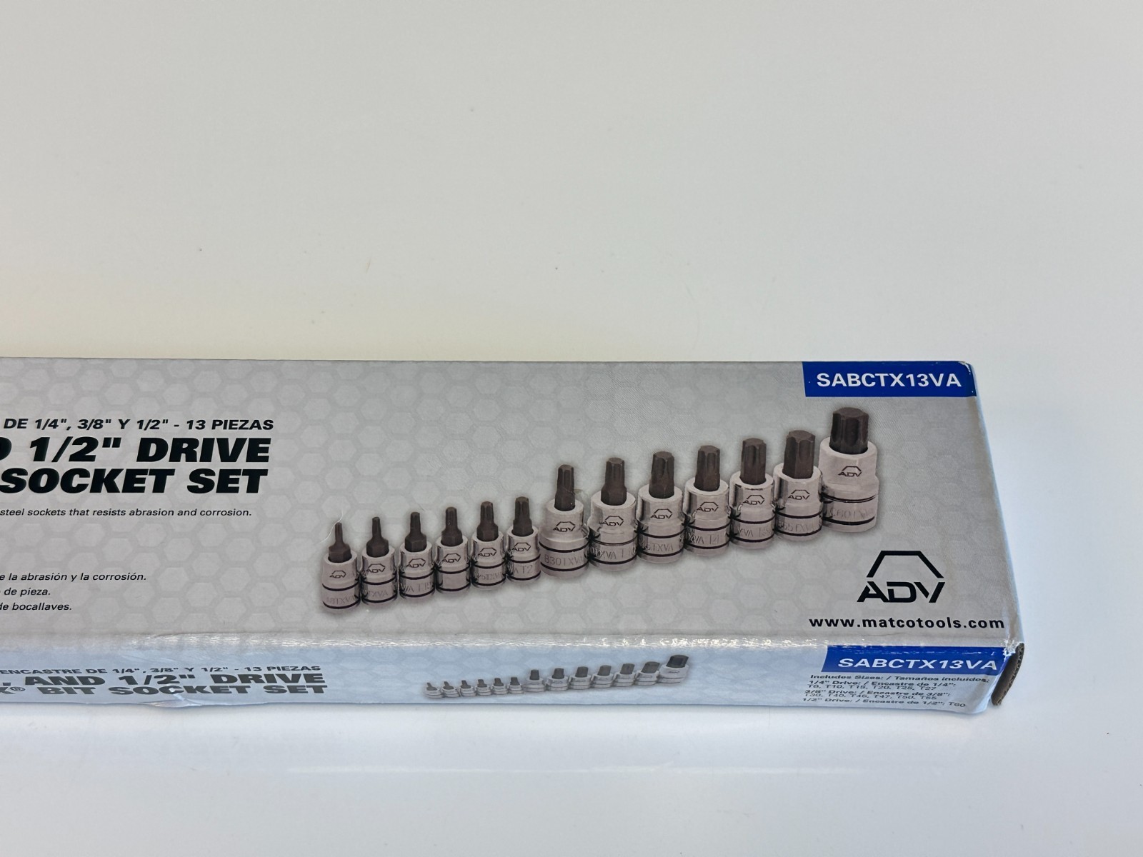 NEW Matco Tools SABCTX13VA 13pc ADV Torx Bit Socket Driver Set, 1/4 3/8 1/2” Dr.
