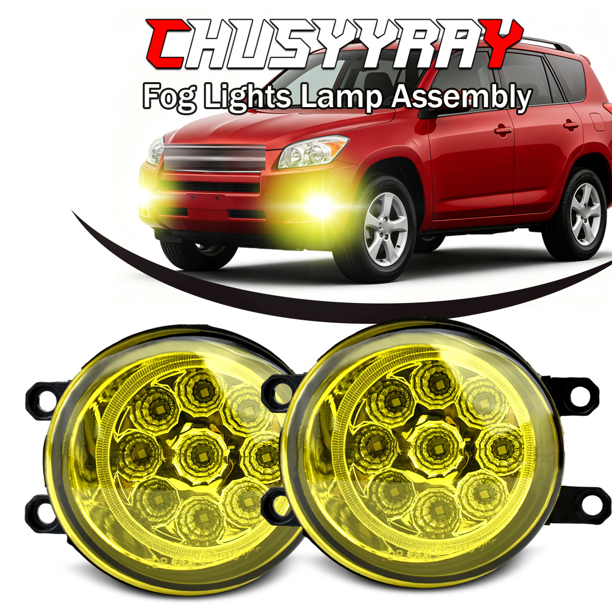 1Pair LED Fog Lights Bumper Driving Lamps Bulb For TOYOTA CAMRY 2007-2014 6000K