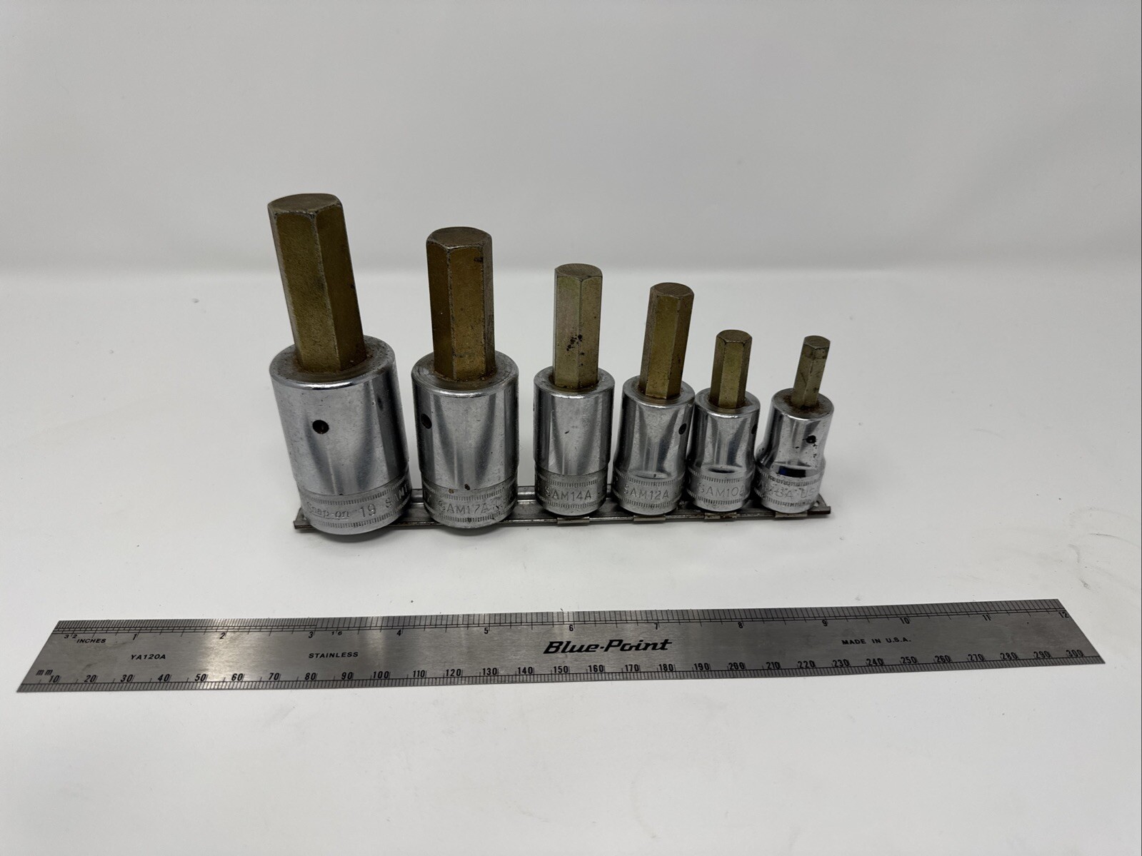 Snap-On 6pc Metric Allen Key Socket Set 1/2”Drive 19,17,14,12,10,8