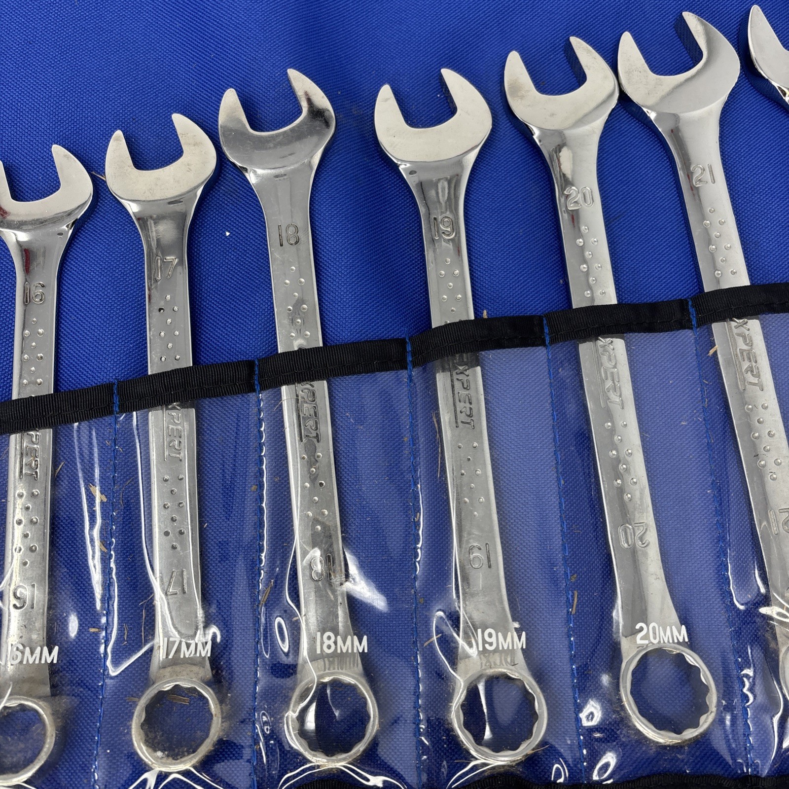 Expert Tools E110313- US 17 Pcs Metric 12 Pt Combination Wrench Set W/ Pouch