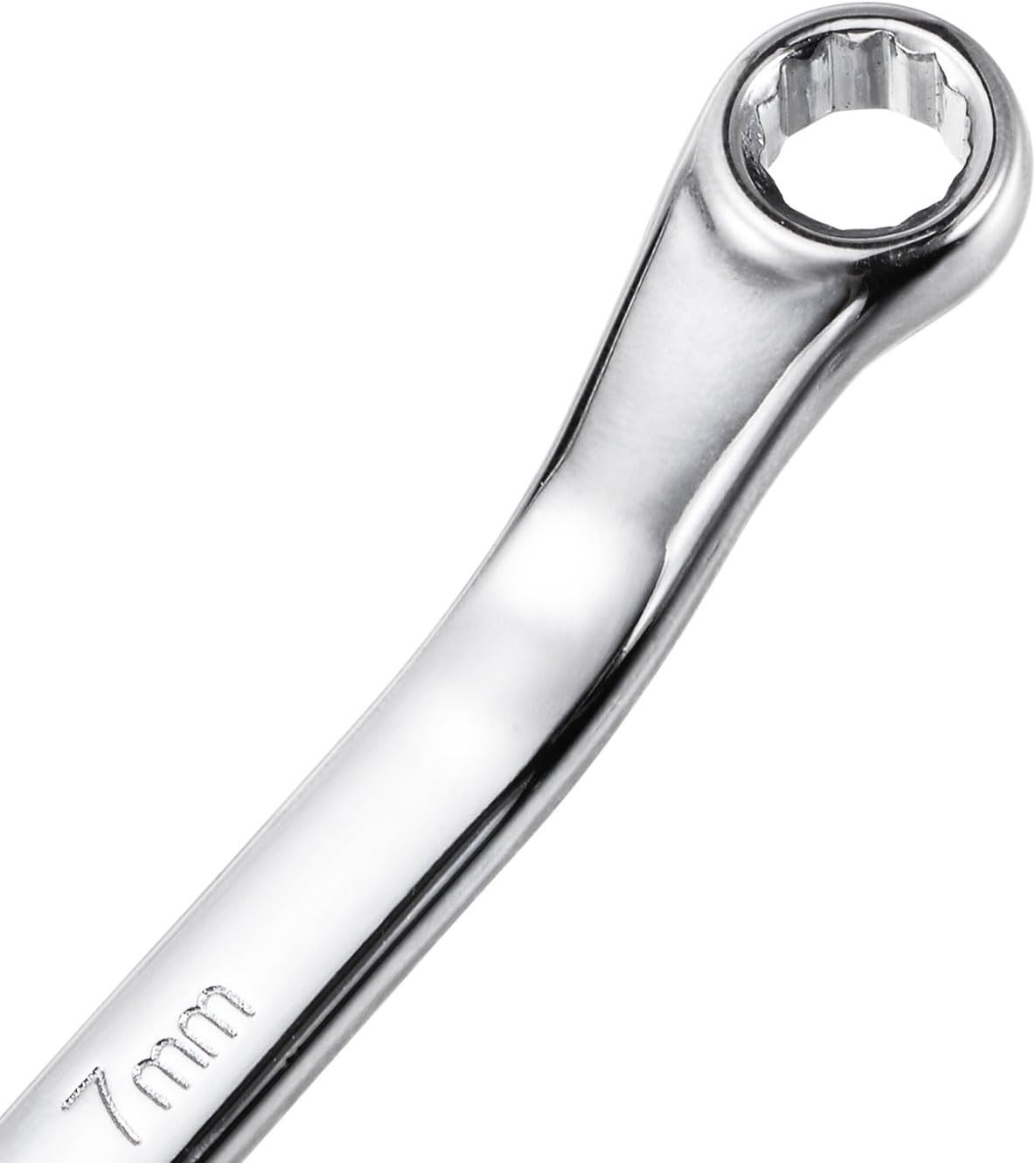 6mm x 7mm Metric 12 Point Offset Double Box End Wrench Chrome Plated, Cr-V Steel