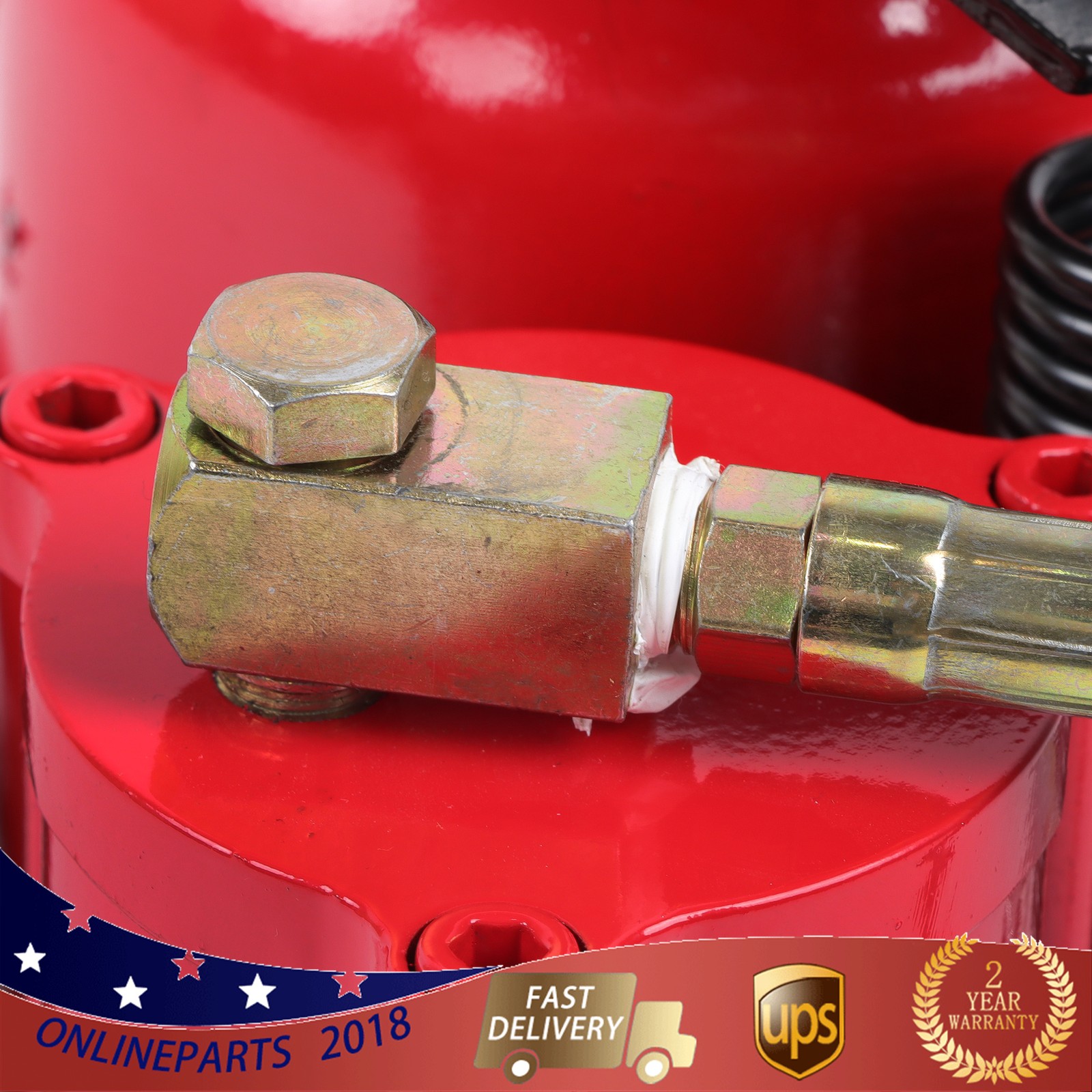 Pneumatic Air Hydraulic Bottle Jack with Manual Hand Pump, 20 Ton (40,000 lb)