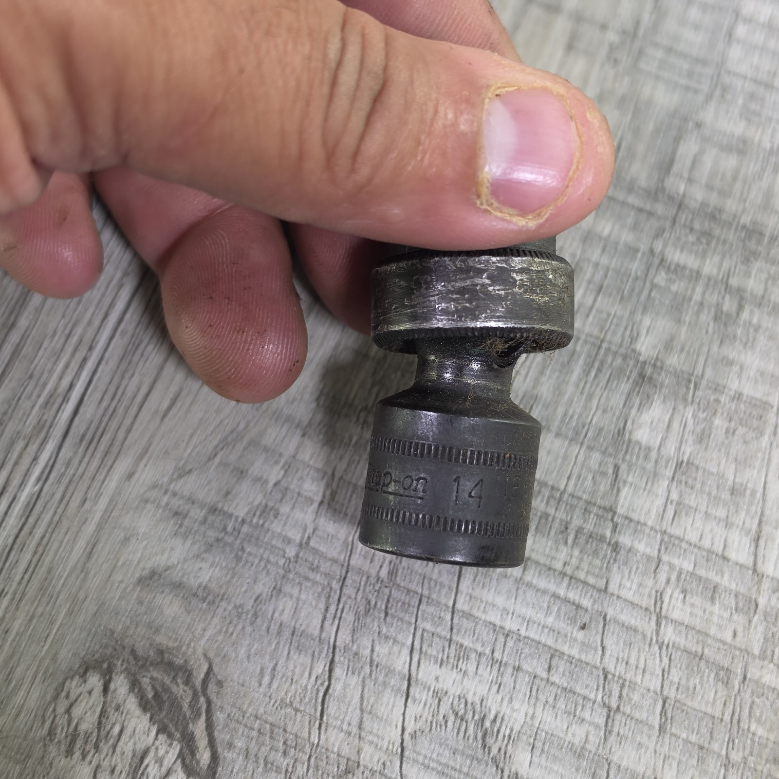 Snap On 3/8 Drive 8-Piece Metric Set 10-18 mm Impact Swivel Socket Set Used