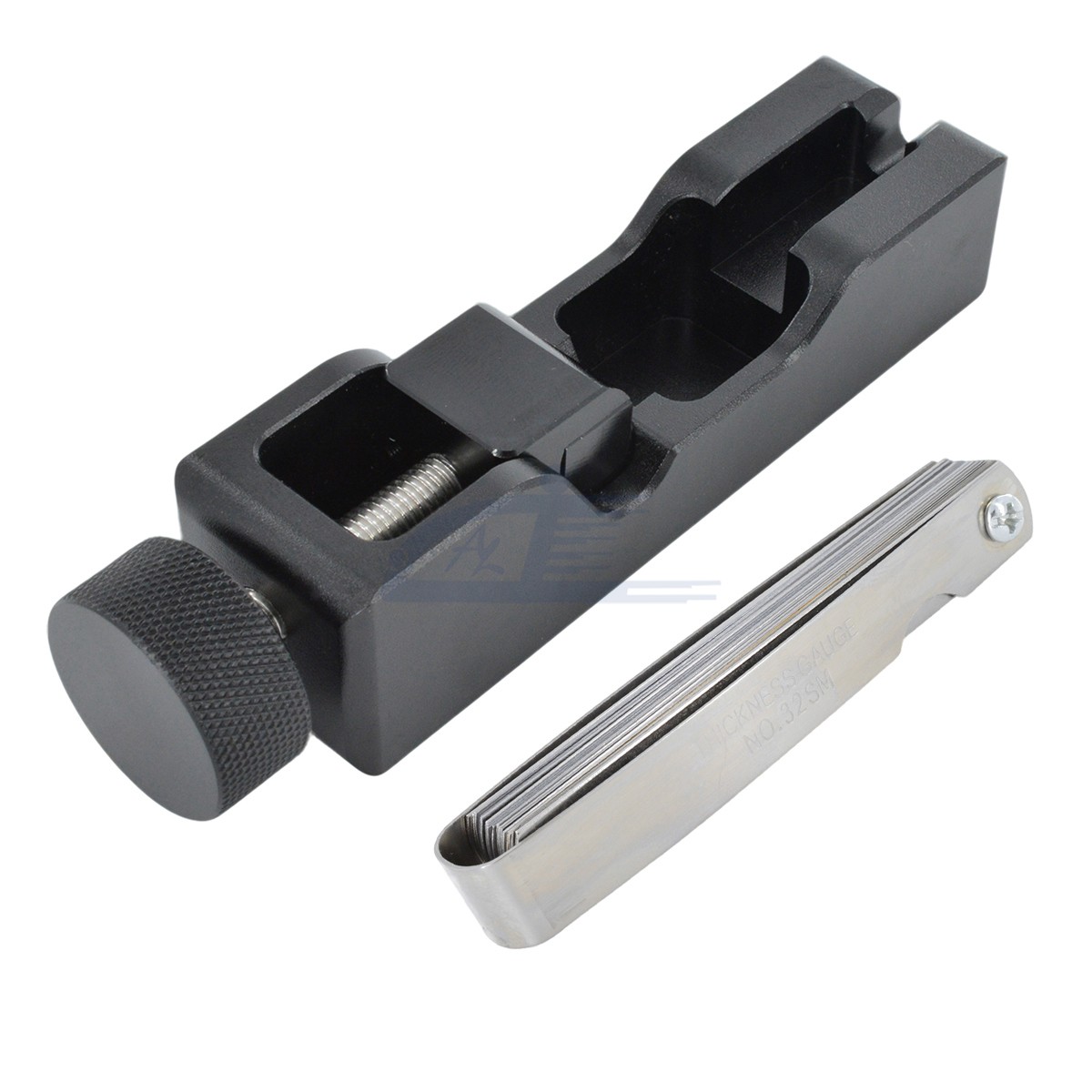 Spark Plug Gap Tool Gapper Gapping Caliper 32Blade Metric SAE Feeler Gauge Black
