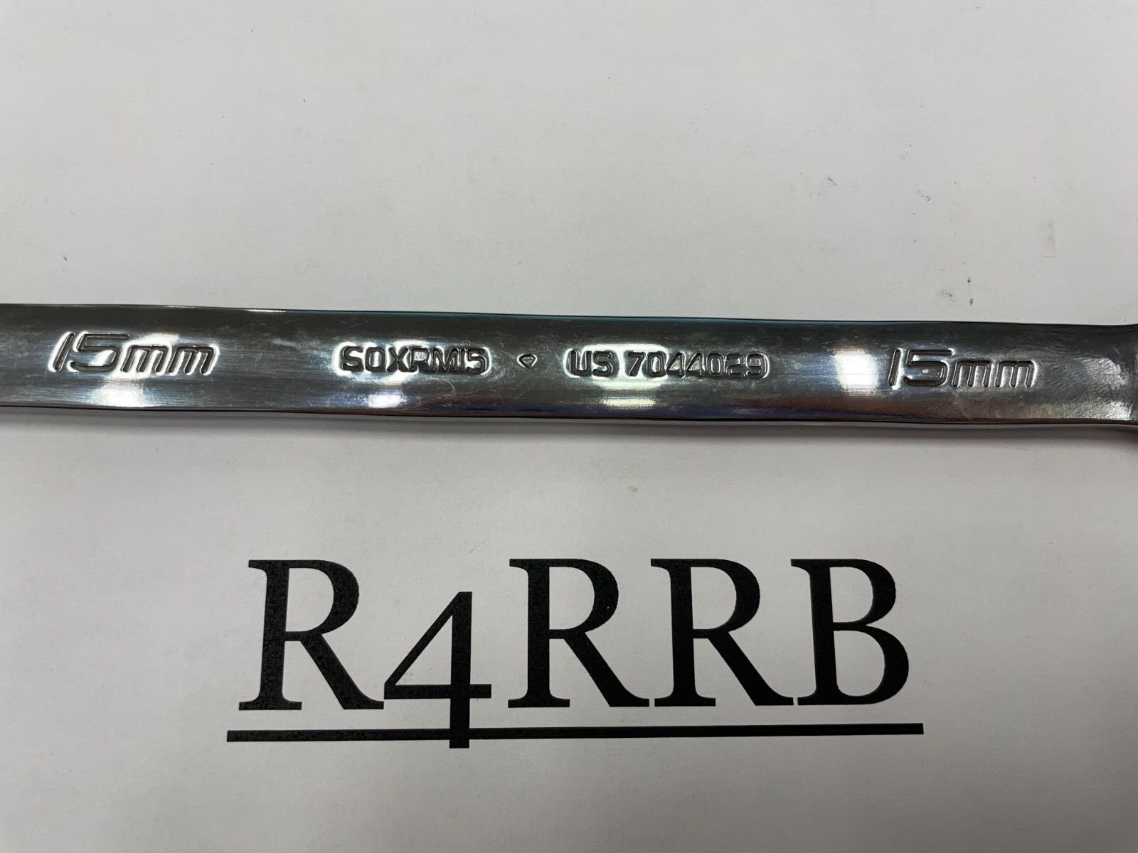 Snap-on Tools NEW 15mm Metric 0° Non-Reversing Ratcheting Combo Wrench SOXRM15
