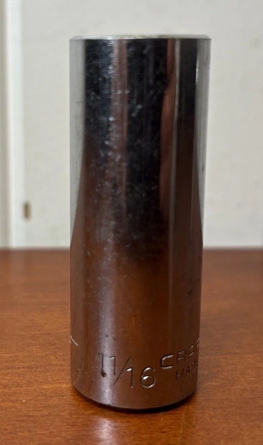 Vintage Craftsman USA 3/8” Drive Deep Well Socket SAE 11/16 EE 43316 Great Con.