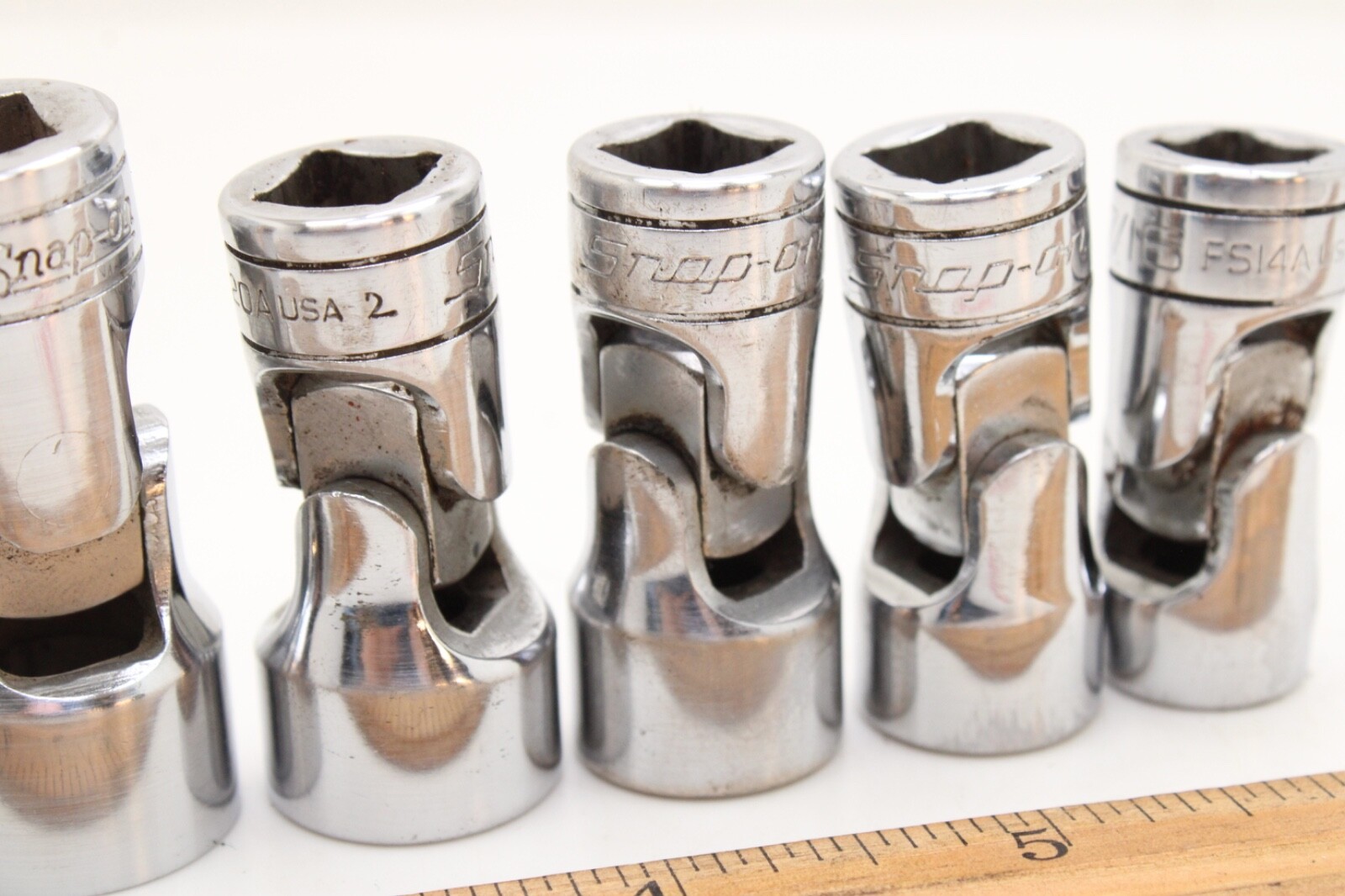 Snap-on FS24-FS14A 3/4″-7/16″ 3/8″ Drive 6 Point SAE ChromeSwivel Socket Set USA
