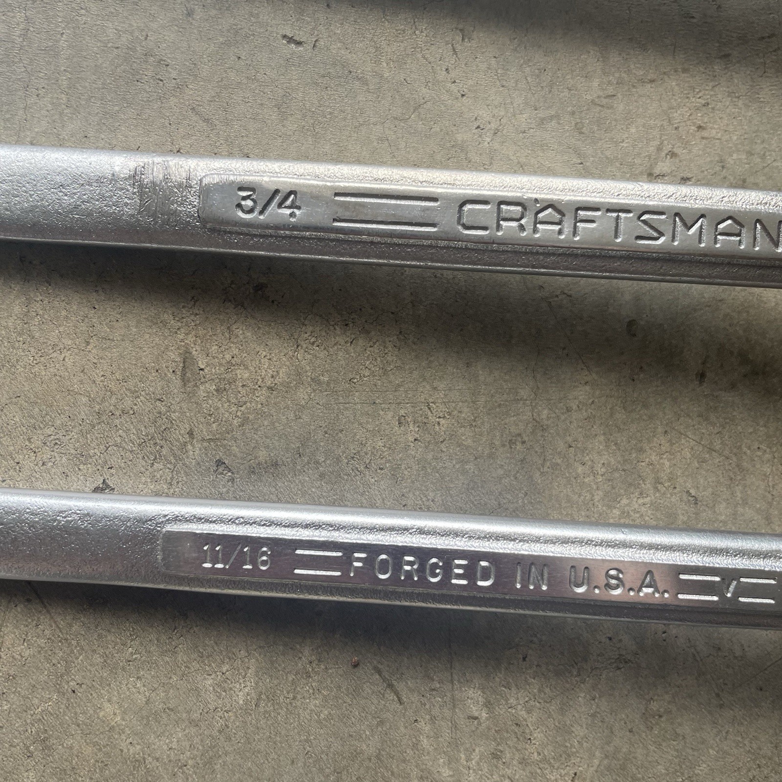 Vintage Craftsman 4pc 12 point SAE Double Offset Box End Wrench Set USA Made =V=
