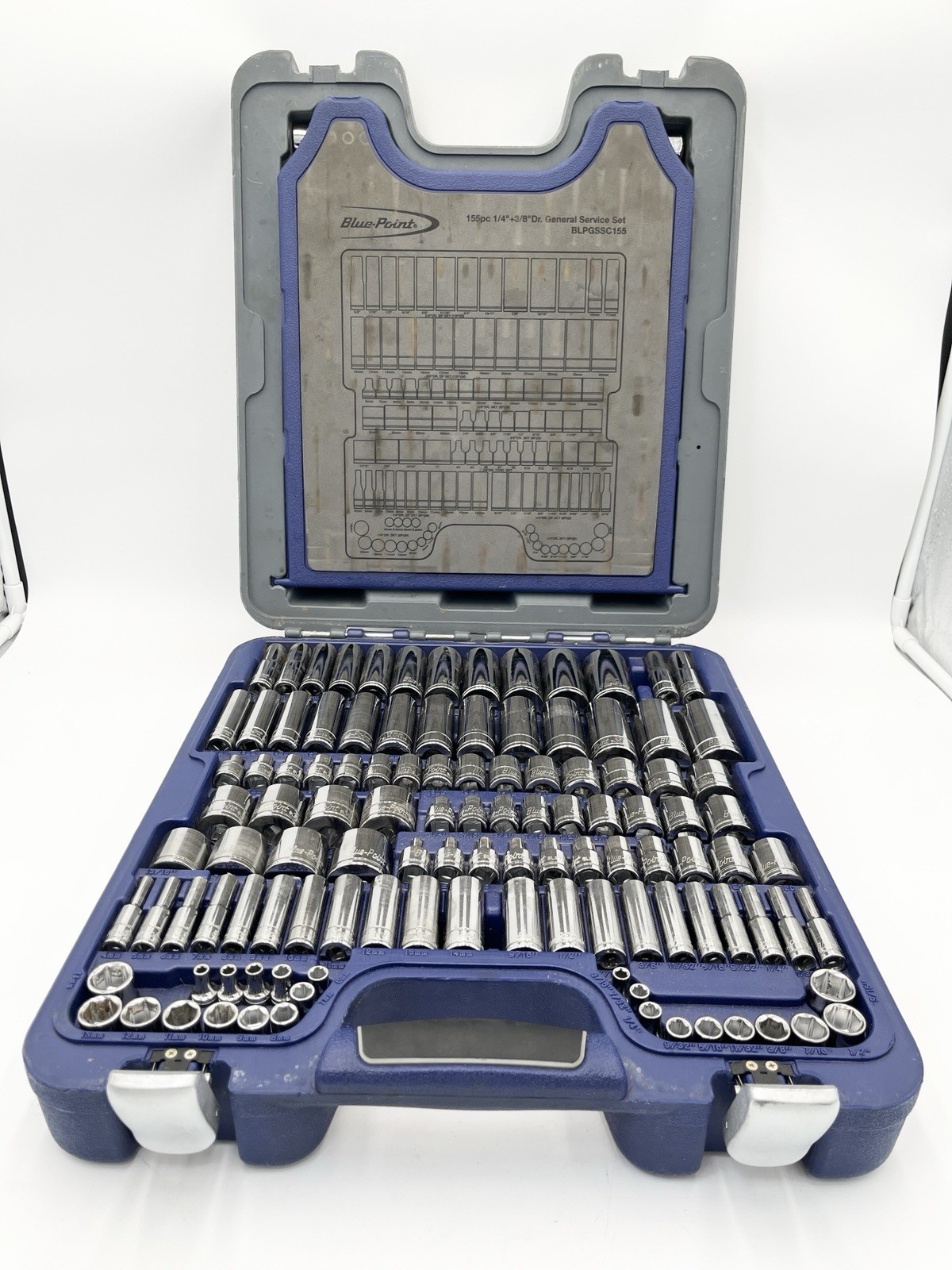 Blue Point 155pc 1/4”+3/8”Dr General Service Set BLPGSSC155 SAE/Metric