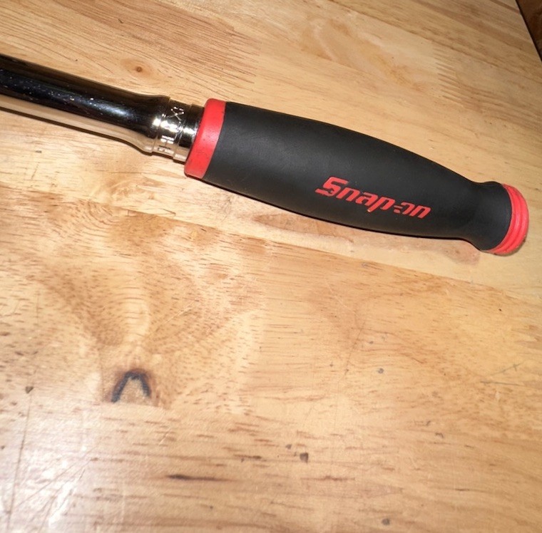 Snap-on Tools Red 3/8” Extra-Long Handle Locking Flex-Head Ratchet FHLLX80