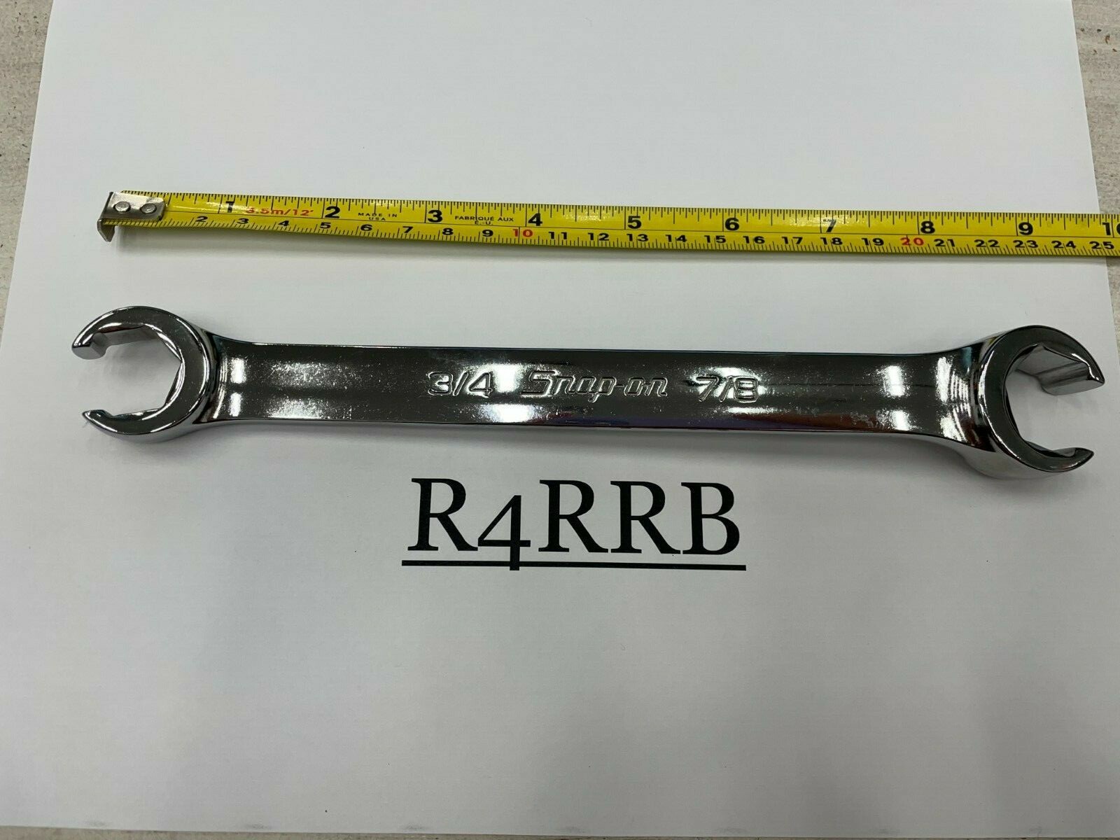 Snap-On Tools USA NEW 3/4″ 7/8″ SAE Double Flare Nut 6pt Line Wrench RXFS2428B
