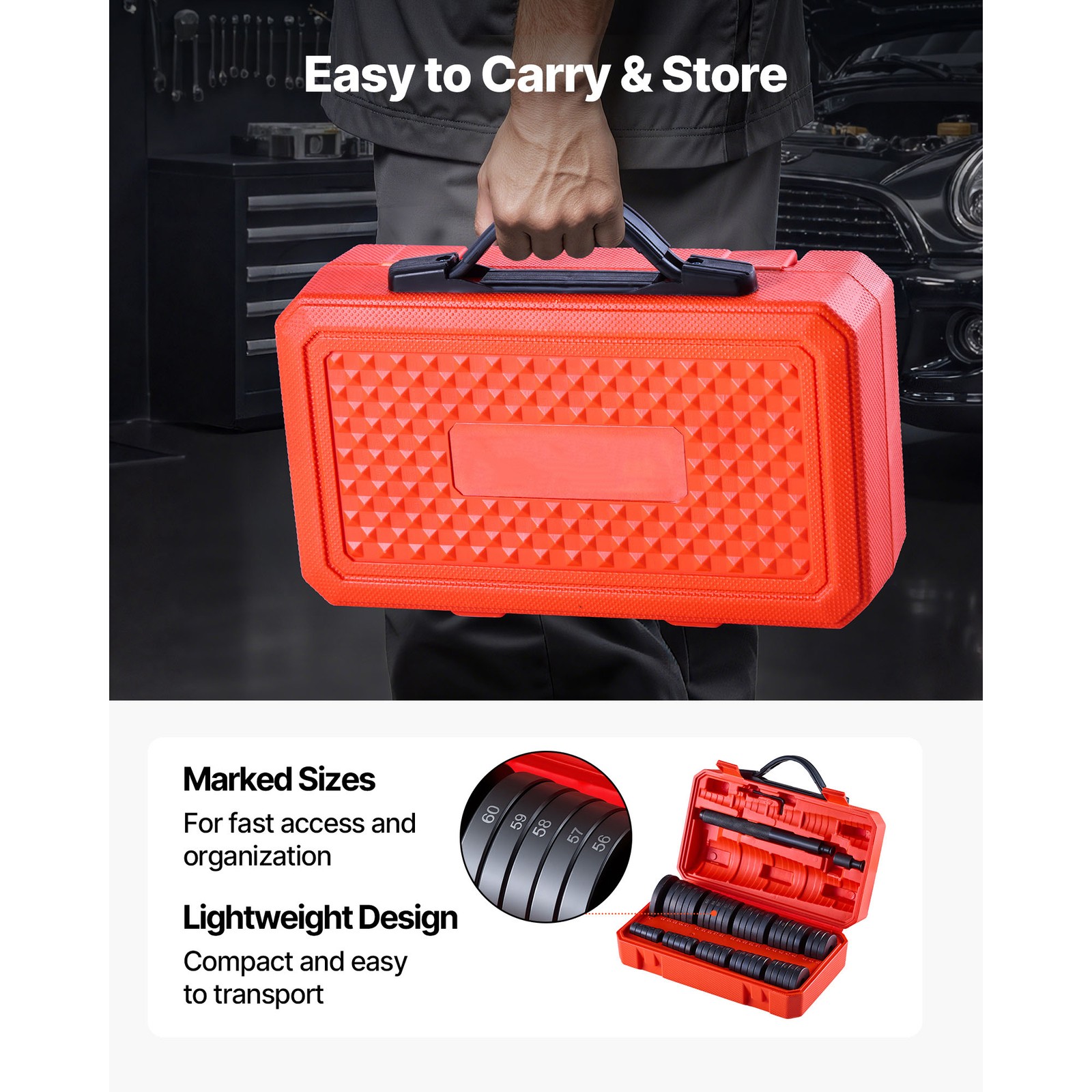 Uimoso 52-Piece Bearing and Seal Driver Tool Set with Carrying Case