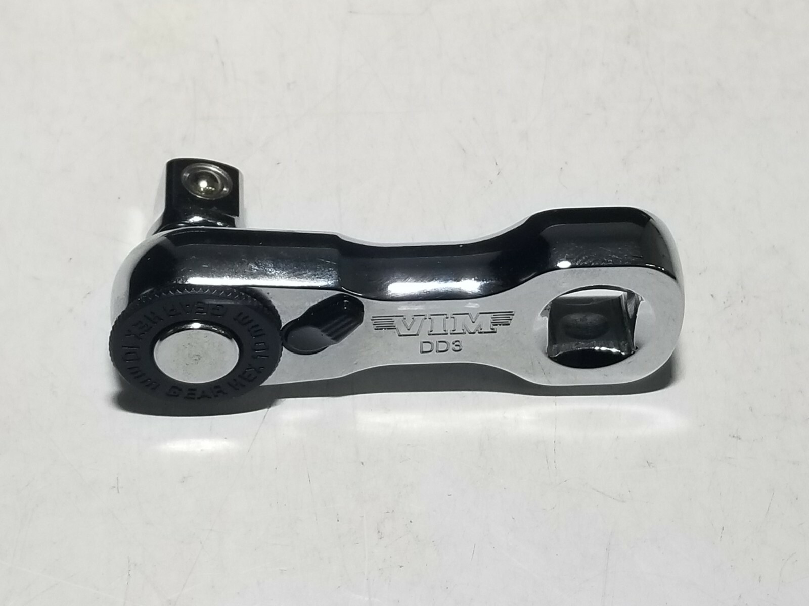 VIM Tools 3/8″ & 10mm Hex dr 3″ Long Dual Drive Micro 60 Tooth Ratchet #DD3