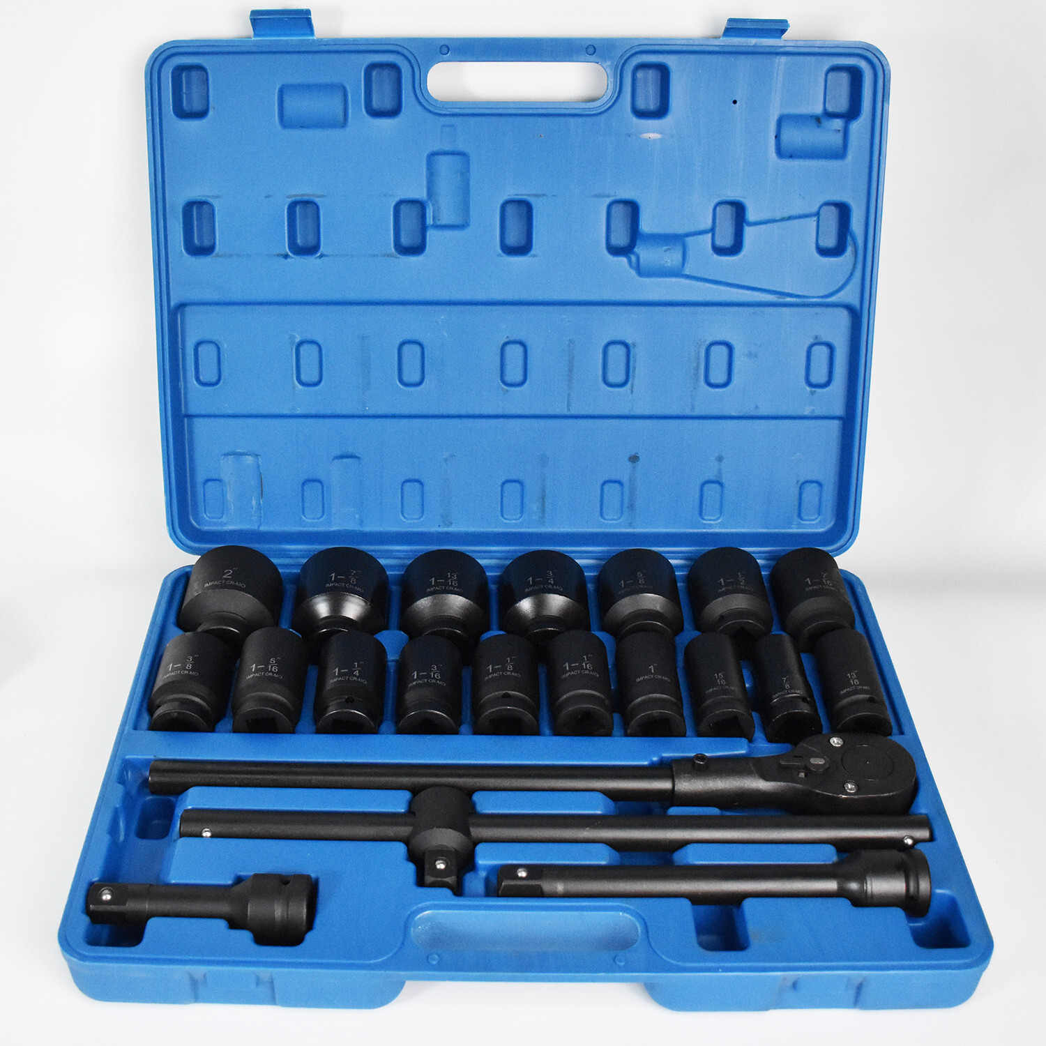 Impact Socket Set 22 PCs 3/4″ Drive 6 Point SAE Master 3/4 inch – 2 inch
