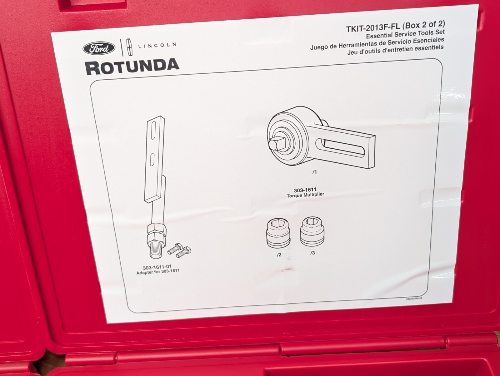 Ford Rotunda TKIT-2013F-FL Tool Set Kit Complete Set Box 1 & 2 , 1.0L Fiesta