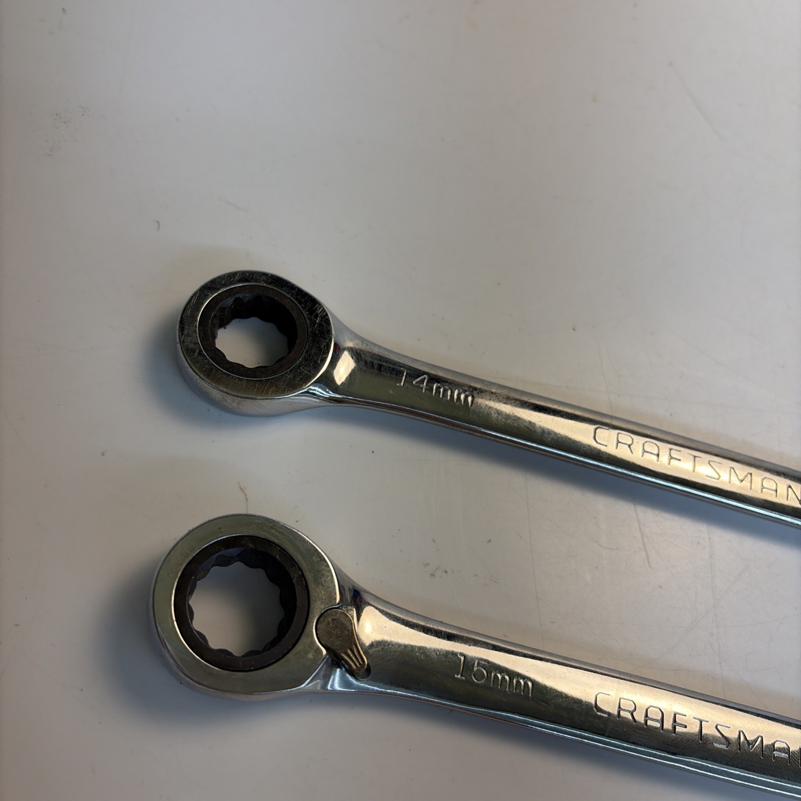 Craftsman Metric Ratcheting Combo Wrench Set 14mm 15mm USA Lot of 3