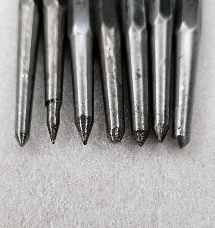 Snap-On Lot Of 7 PPC3A 1/8″ CENTER PUNCHES All Tips Modified From Original Point