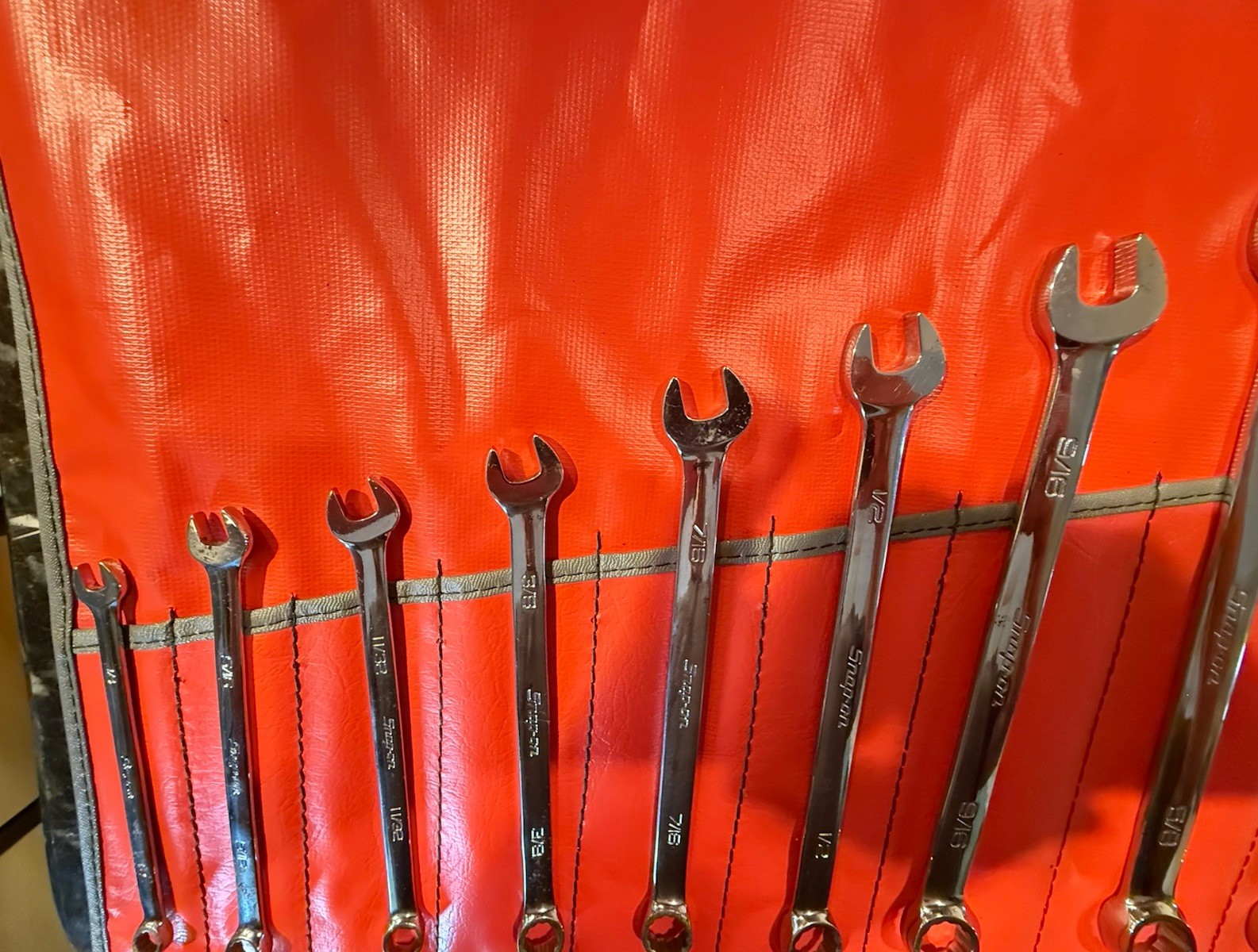 ULGY NOS Snap On 14 Pc OEX SAE Combo Wrench 12 Pt. Set C-141B Date Code 1997 USA
