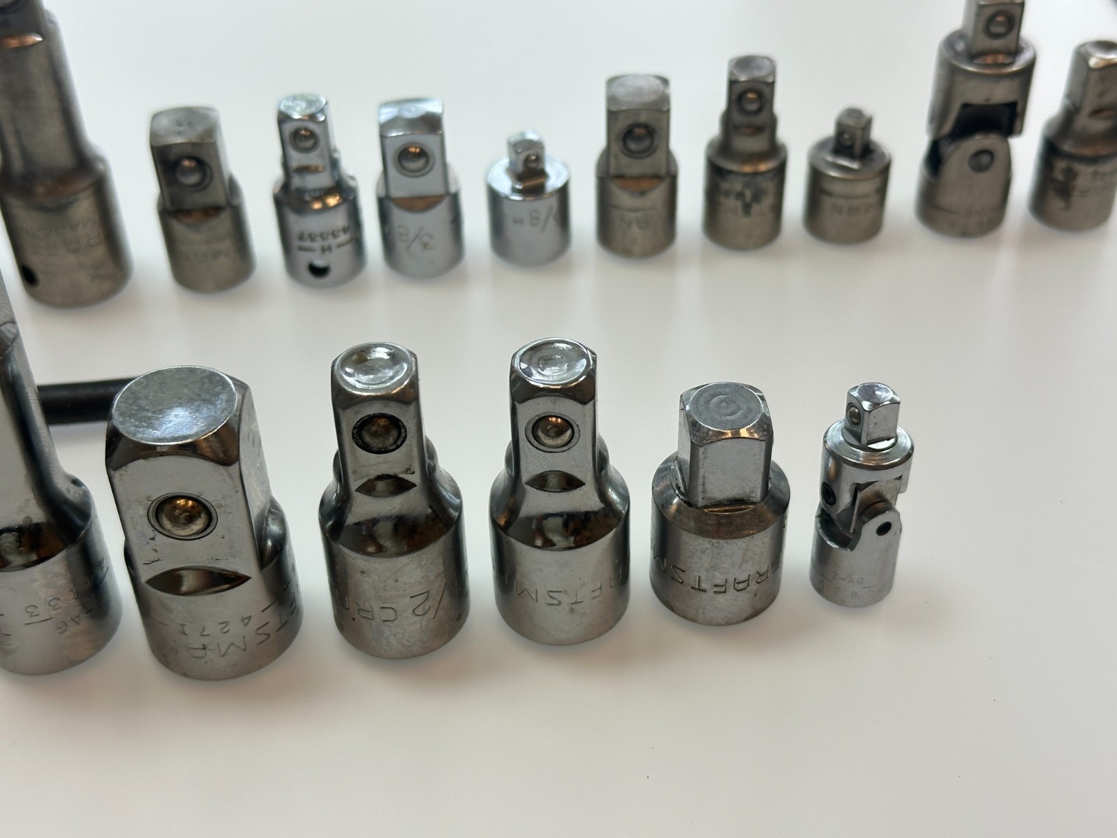 Craftsman Tools 36pc Extension Adapter Joint Lot, 22 USA Made & 14 Non-USA Made