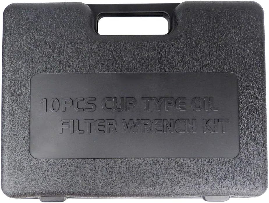 10PCS Oil Filter Cap Wrench Tool Set Includes 24mm,27mm,29mm,30mm,32mm,36mm,38mm
