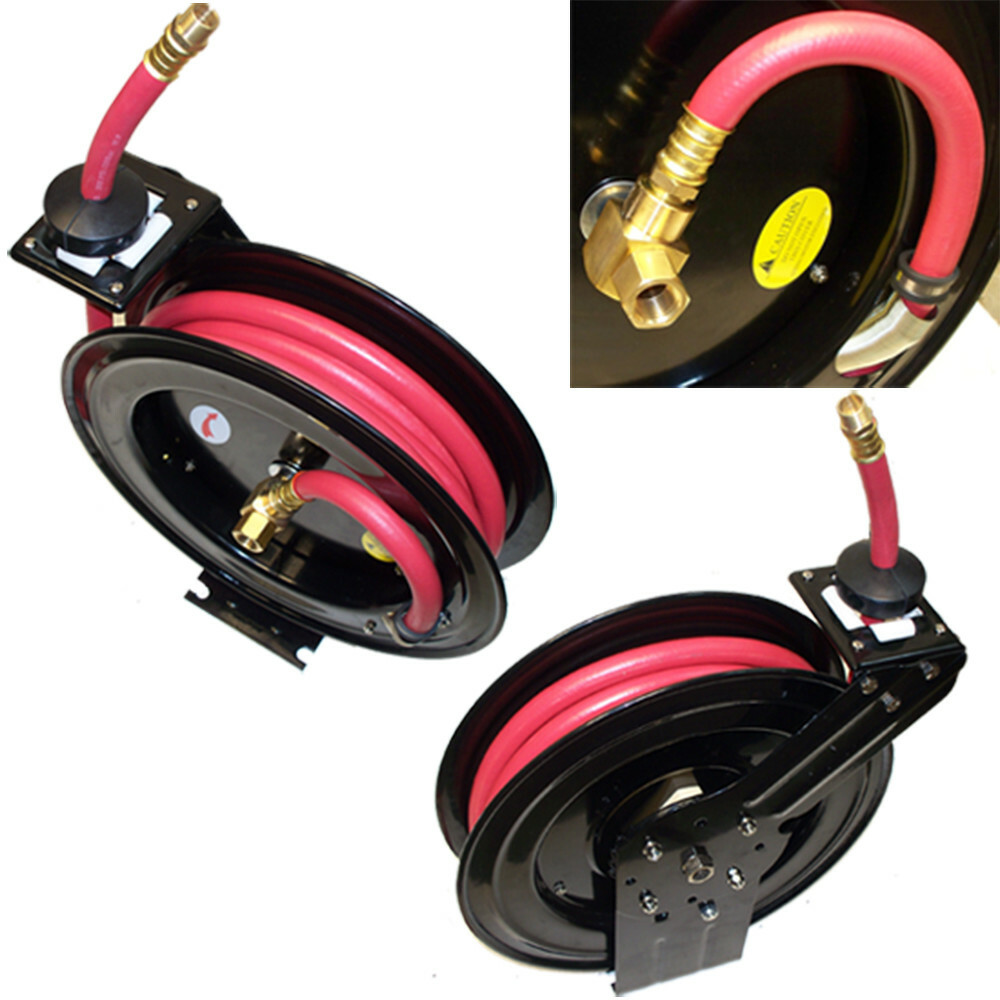 3/8 x 25 Inch Retractable Air Hose Reel Wall Truck Mount 300 PSI